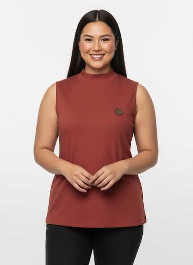 Shirttop mit Stehkragen, pflegeleicht - terra