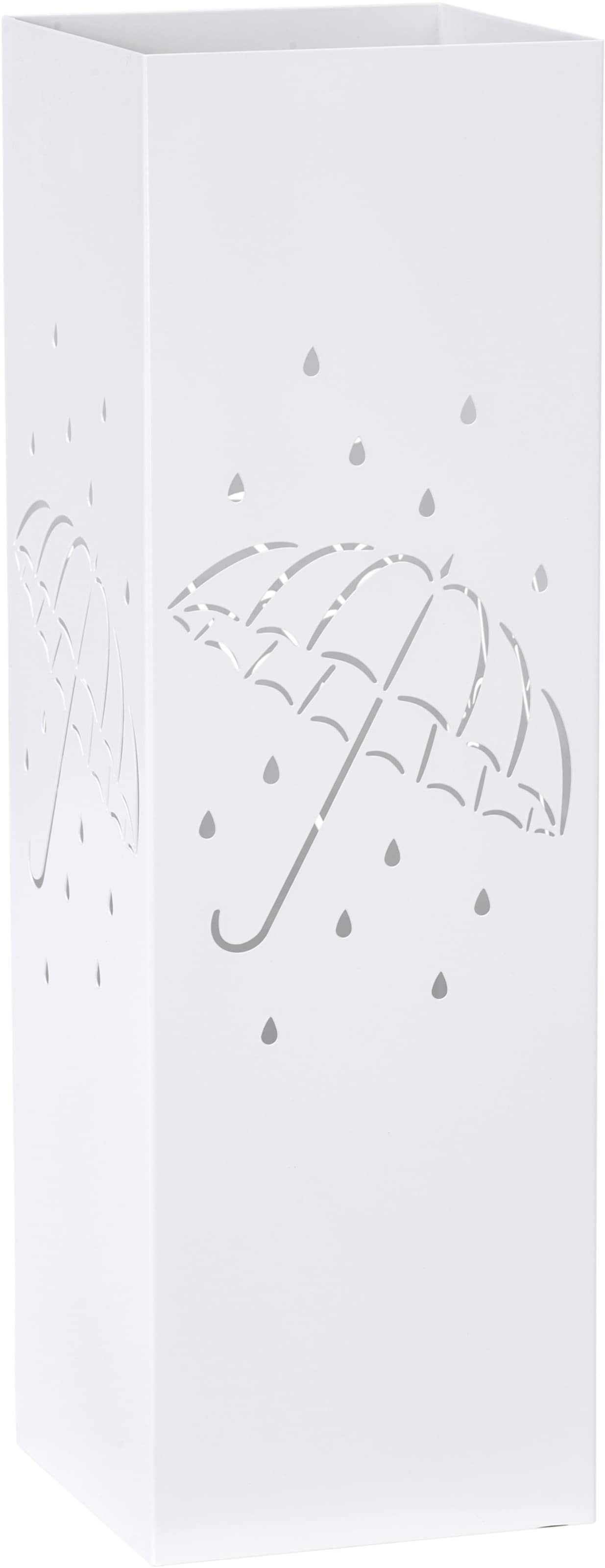 Home günstig Kaufen-Schirmständer in weiß von heine home. Schirmständer in weiß von heine home <![CDATA[Schirmständer Aus Stahl, weiß pulverbeschichtet. Mit Motivausstanzung. Herausnehmbarer Kunststoff-Einsatz.]]>. 