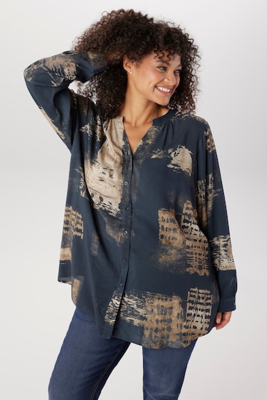 Aniston PLUS Longbluse - grau-bedruckt
