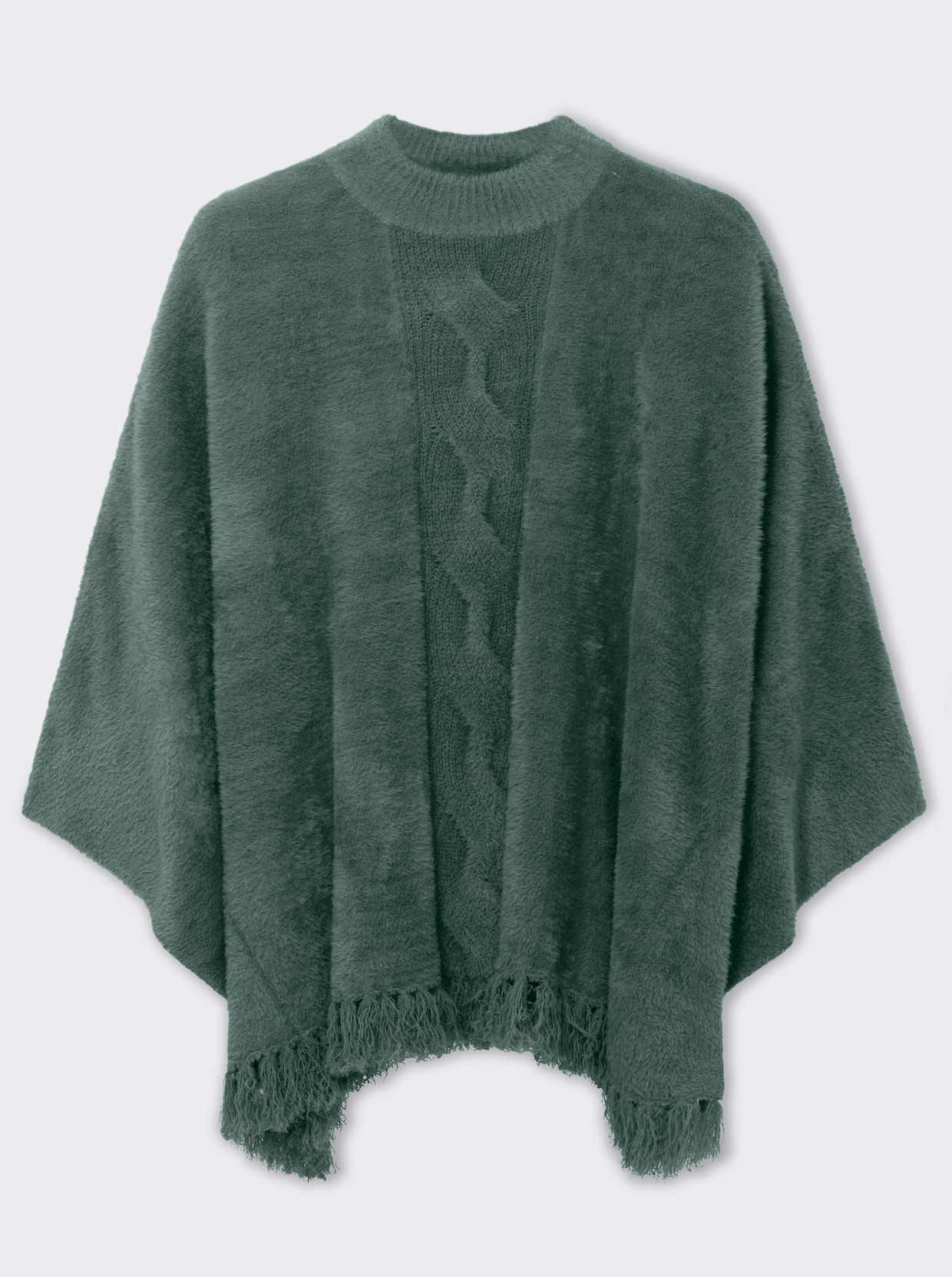 sheego Strickponcho - moos