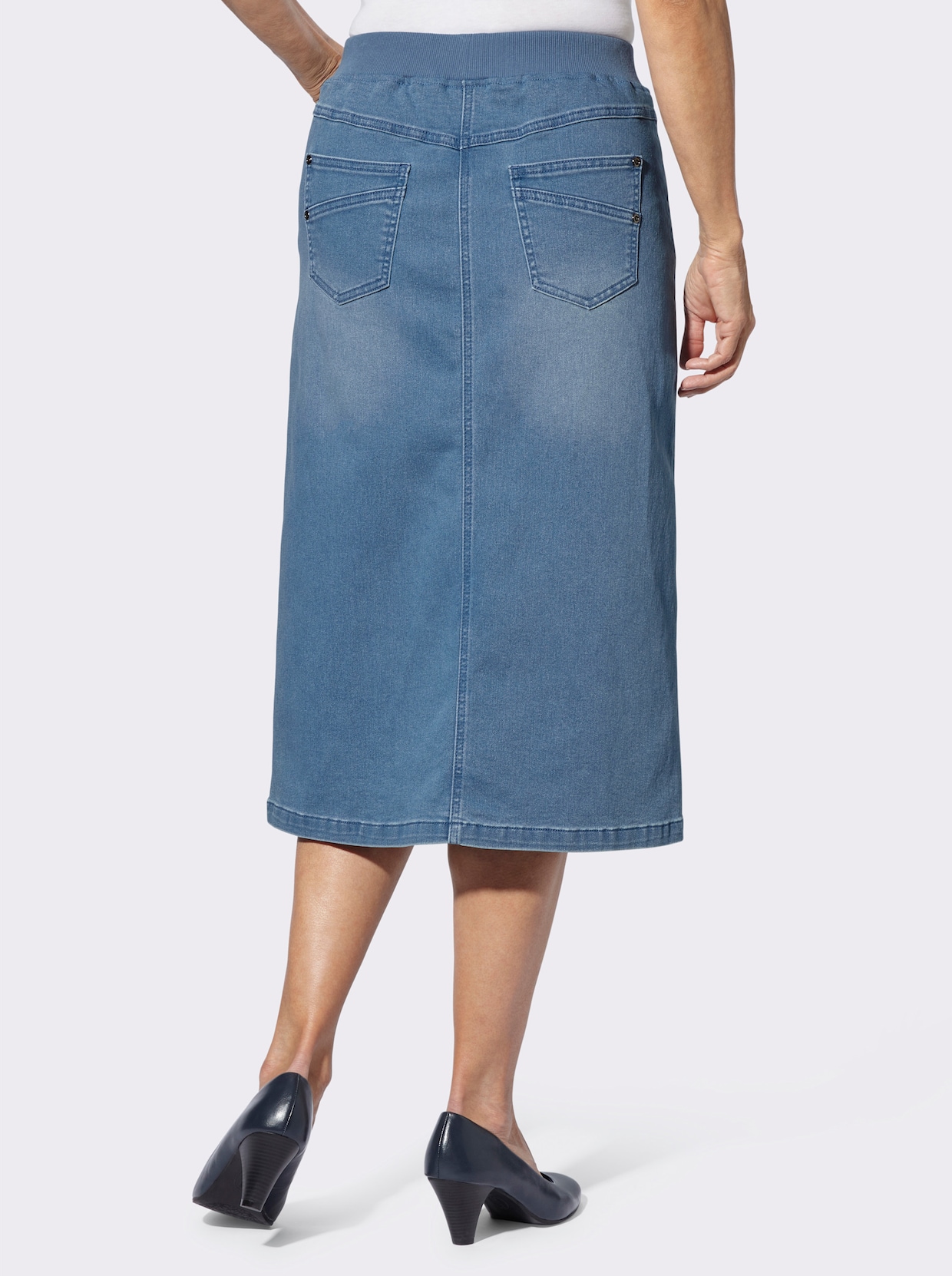 Jeansrok - blue-bleached