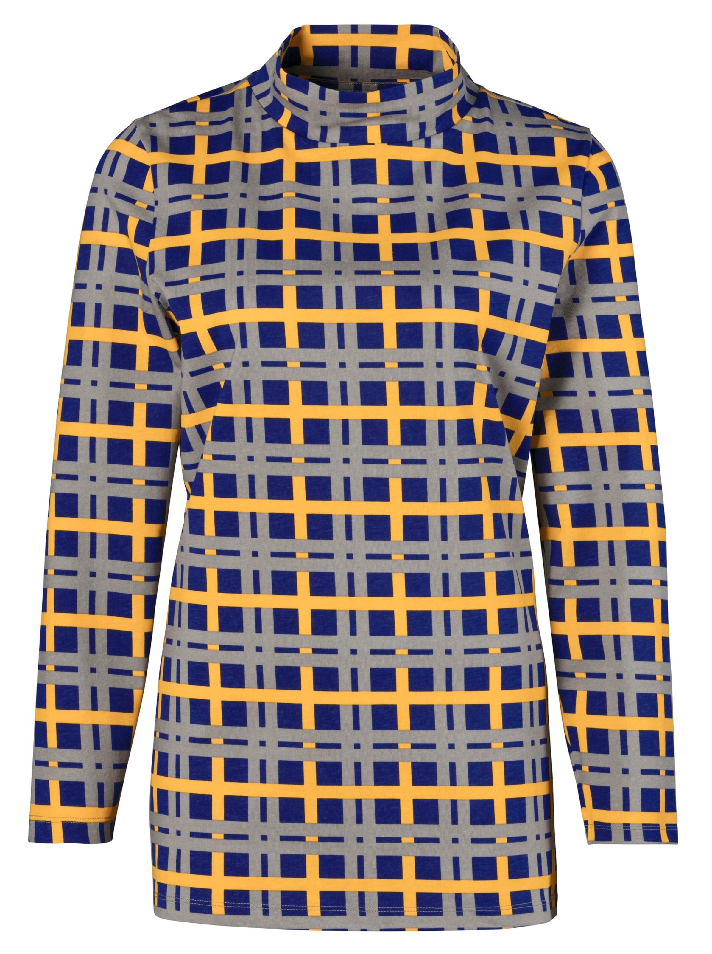 Longshirt - blau-kariert