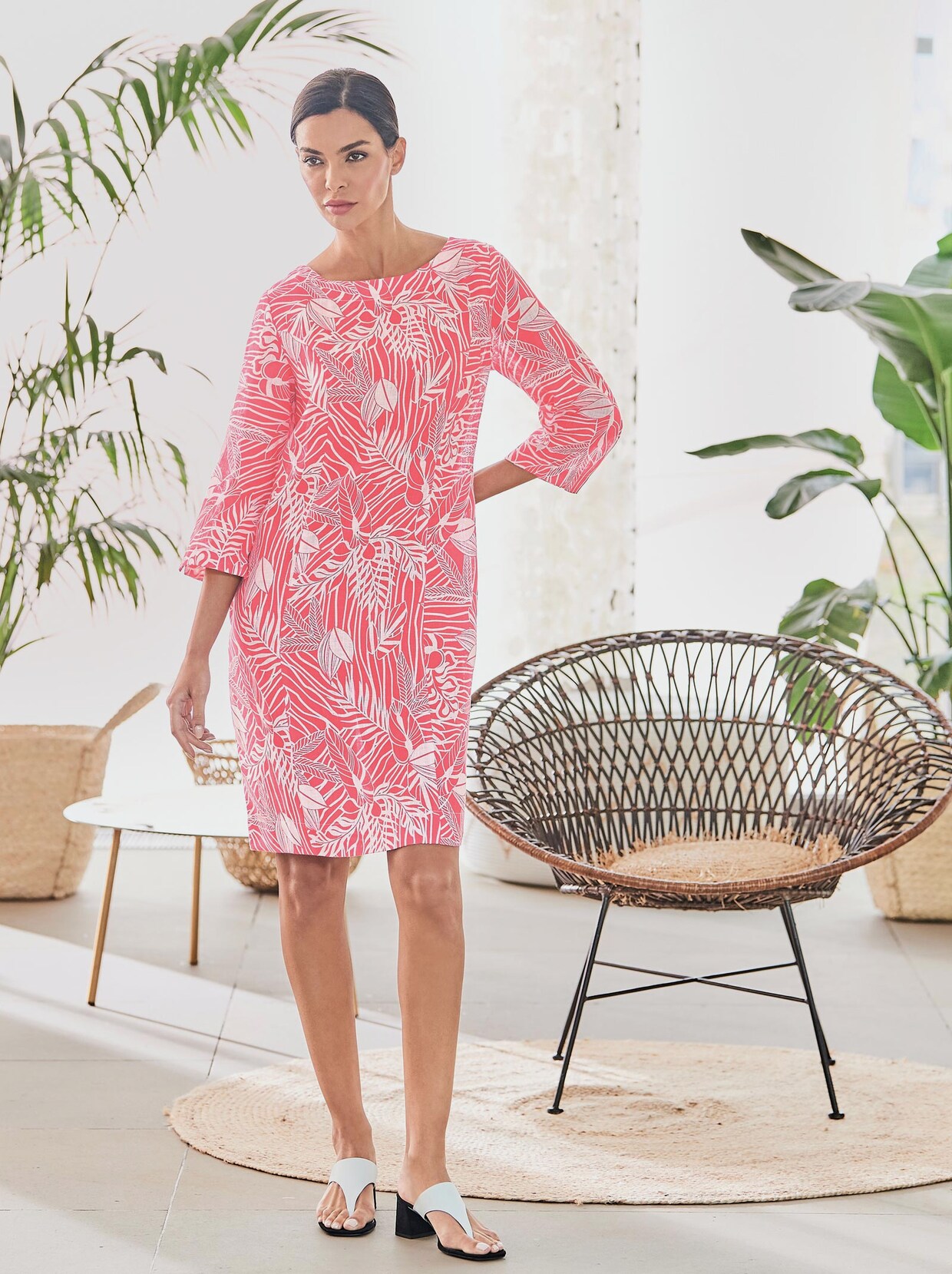 Rick Cardona Druck-Kleid - hummer-weiß-bedruckt