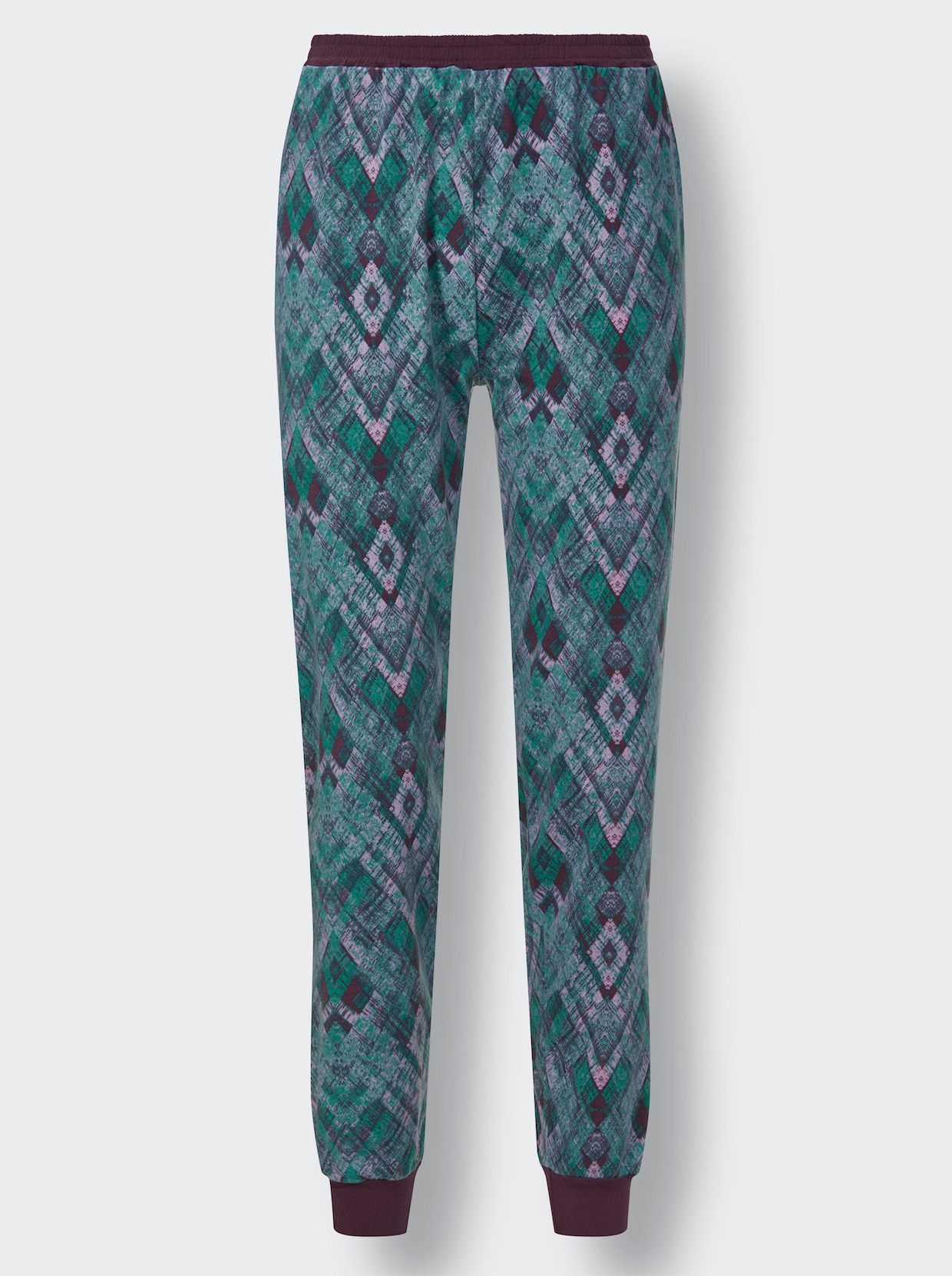 Schlafanzug-Hose - smaragd-bedruckt