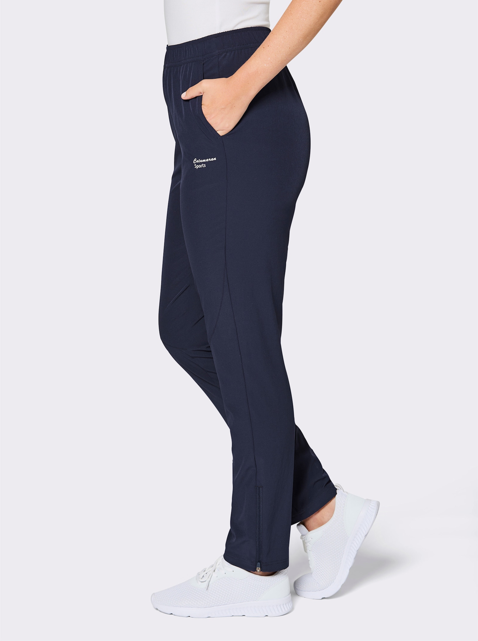 Catamaran Sports Funktionshose mit Reißverschluss am Saum - marine