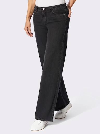 5-Pocket-Jeans mit Kontrastnähten - black denim