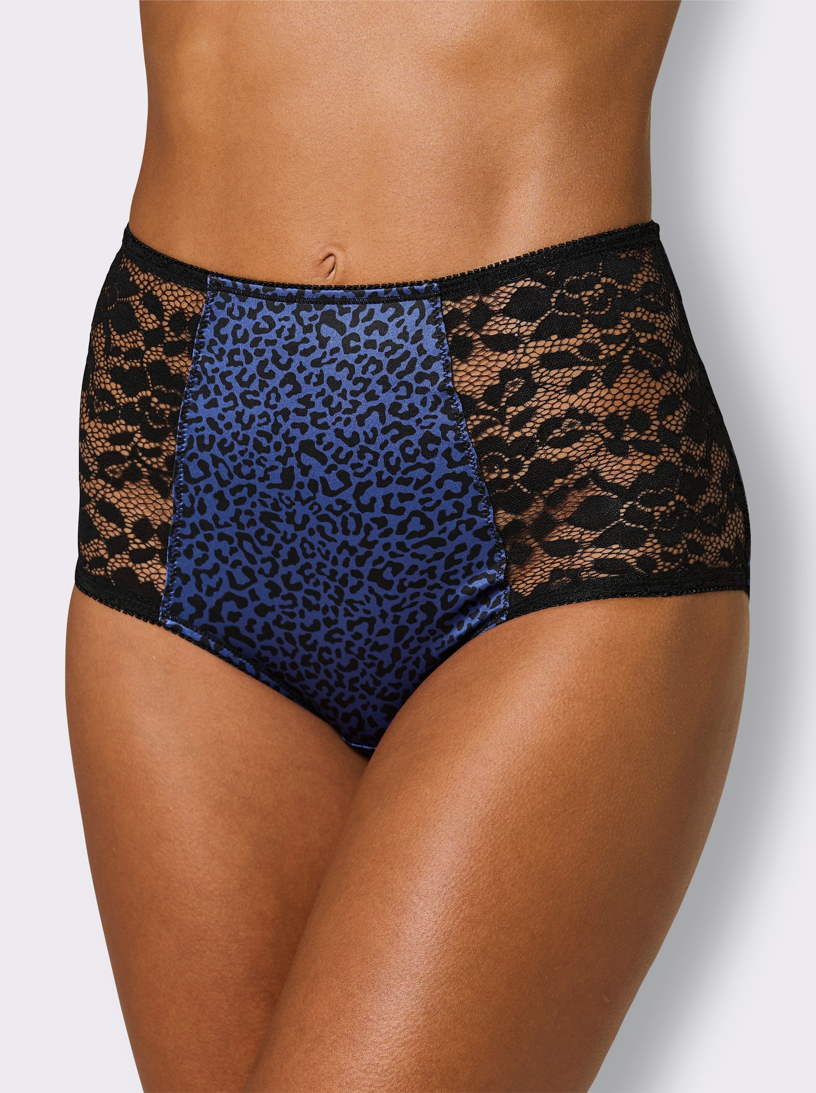 wäschepur Taillenslip mit Animalprint - royalblau-bedruckt
