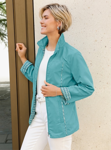 Übergangsjacke mit Cord-Paspelierungen - ozean