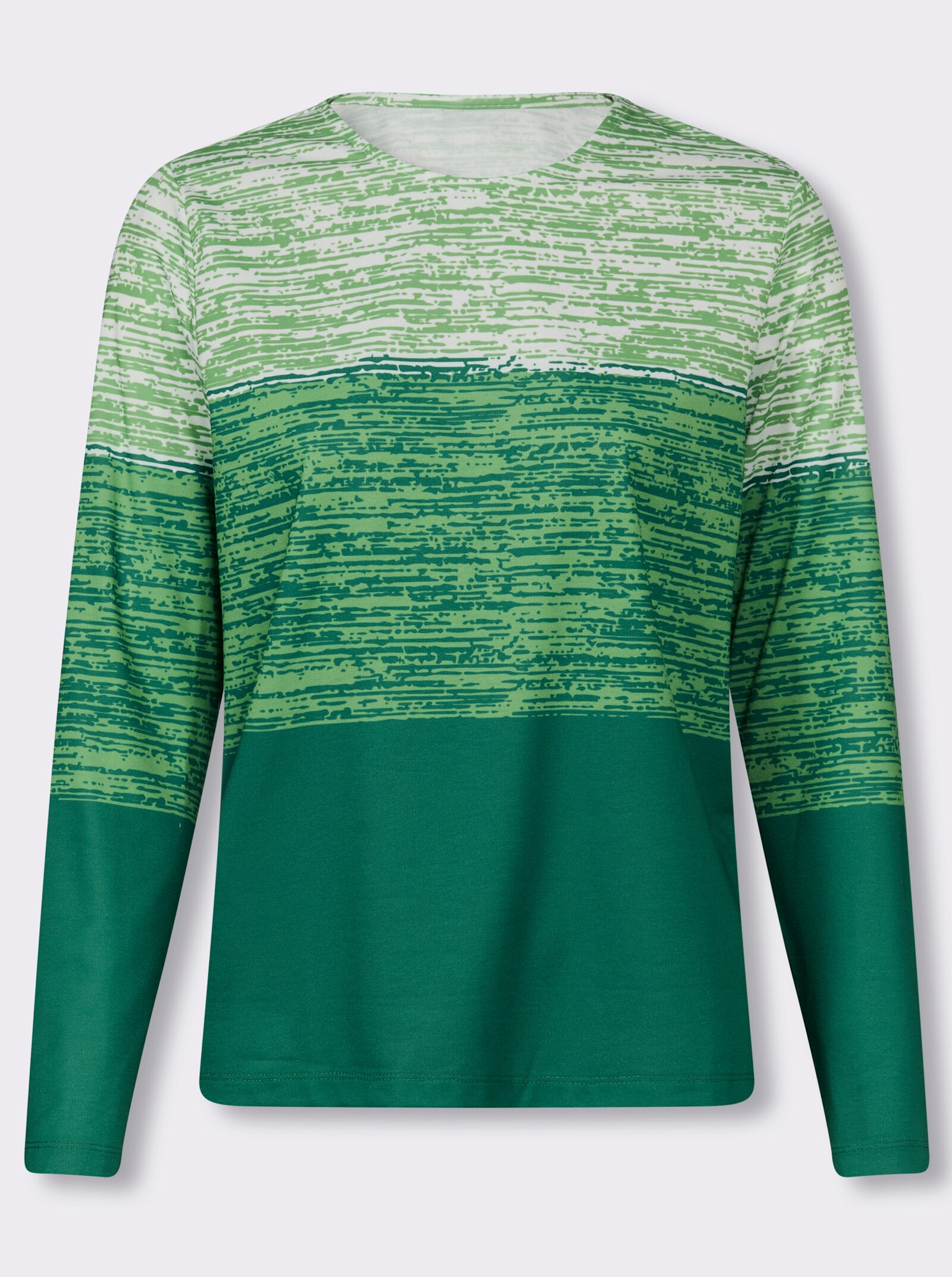 Sweatshirt mit Farbverlauf-Druck - grün-apfel-bedruckt
