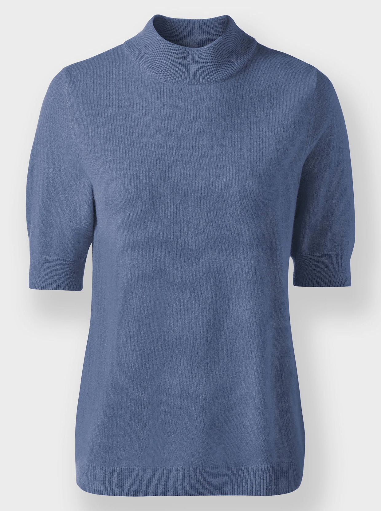 Kaschmir-Pullover - blau-meliert