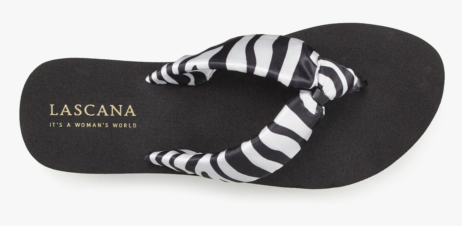 LASCANA Badezehentrenner - schwarz/weiß