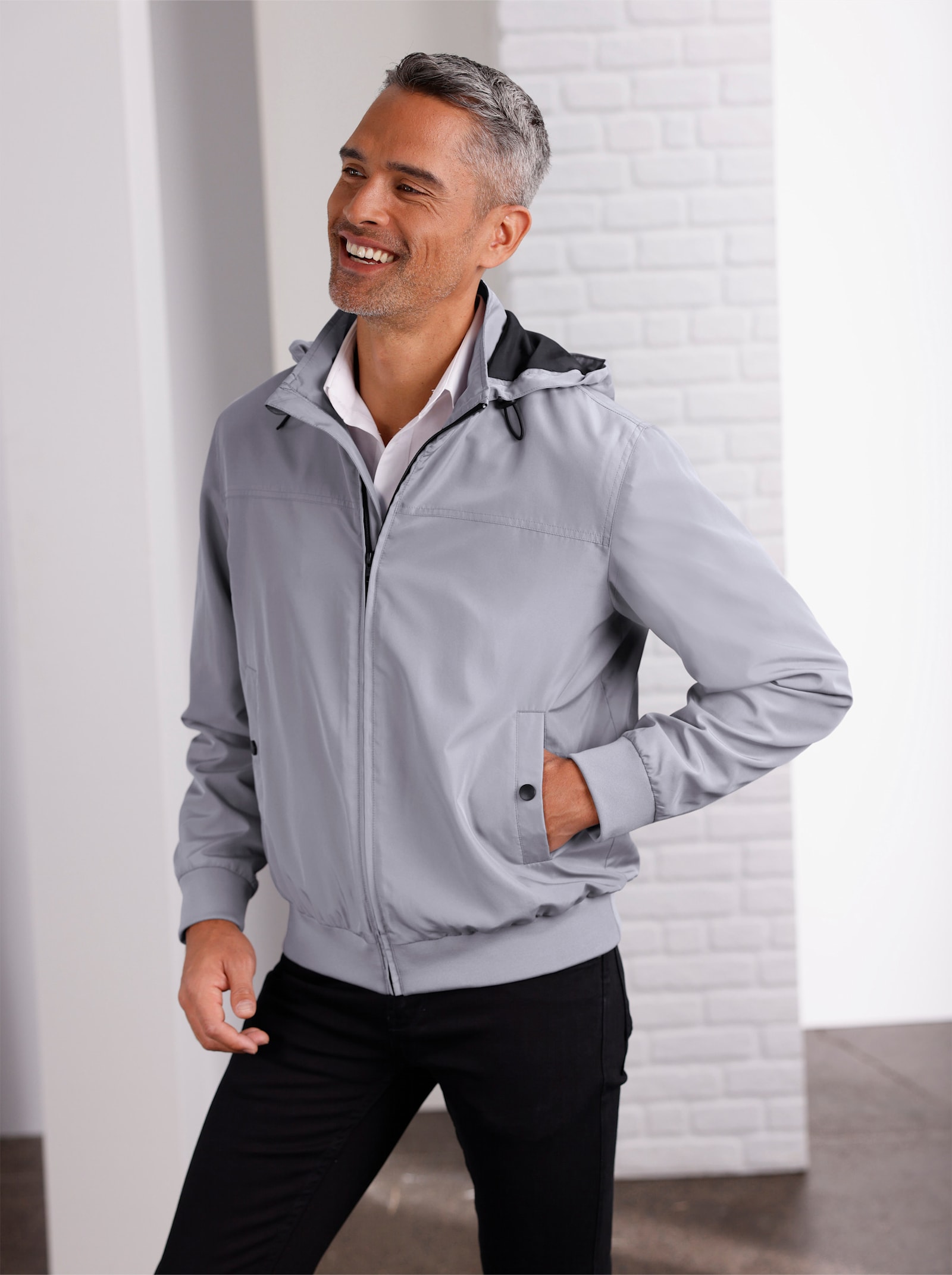 Blejzr s vnitřní kapsou - kamenná šedá