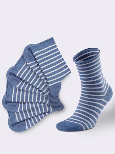 wäschepur Damen-Socken - jeansblau-meliert