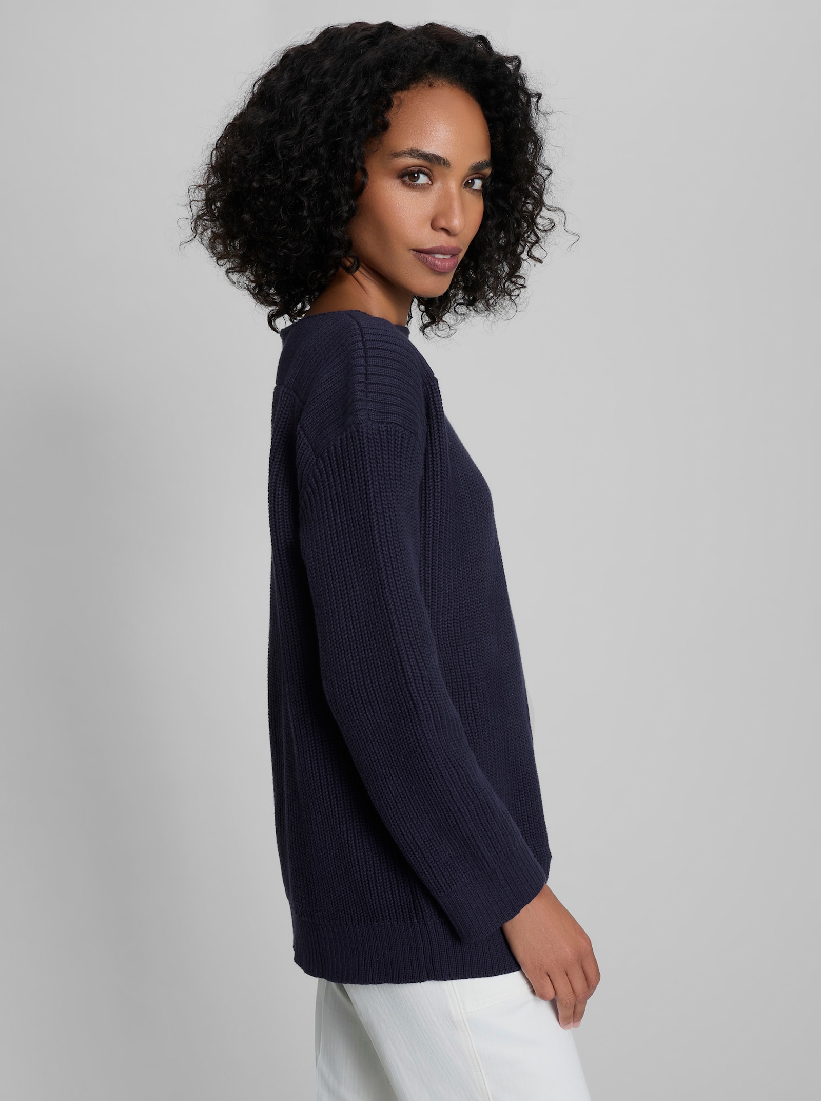 heine Baumwollpullover - marine