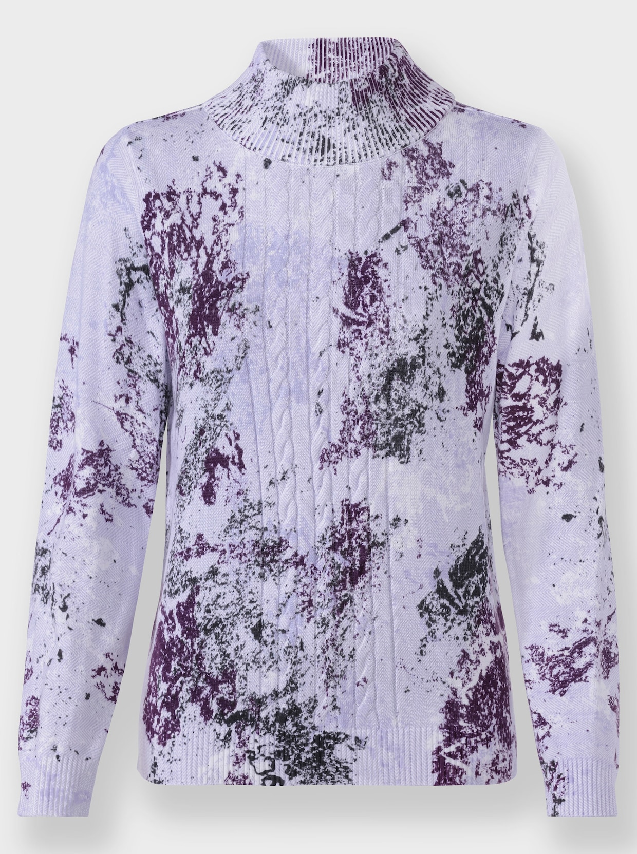 Pullover - lila geprint