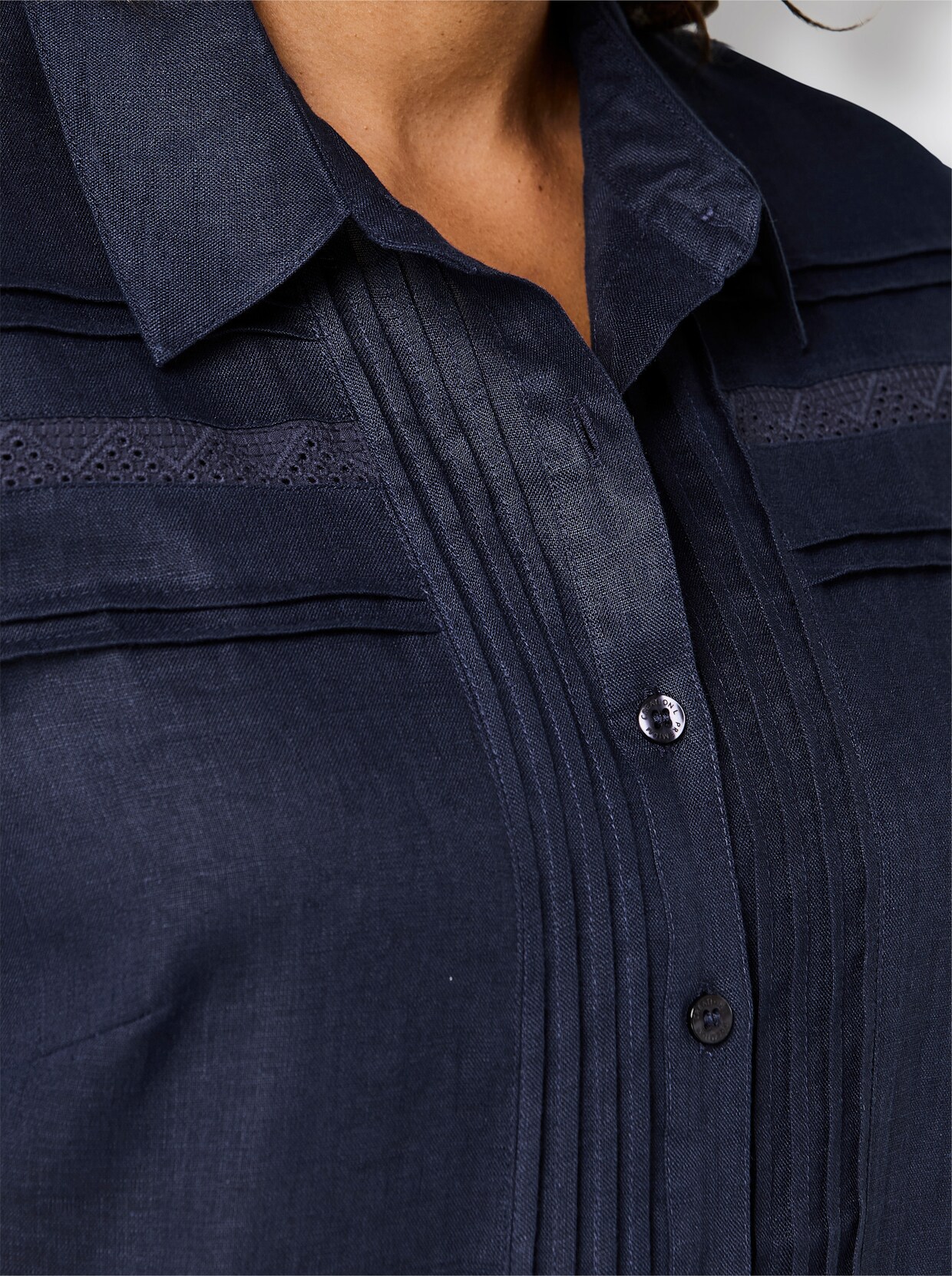 CREATION L PREMIUM Leinenbluse - marine