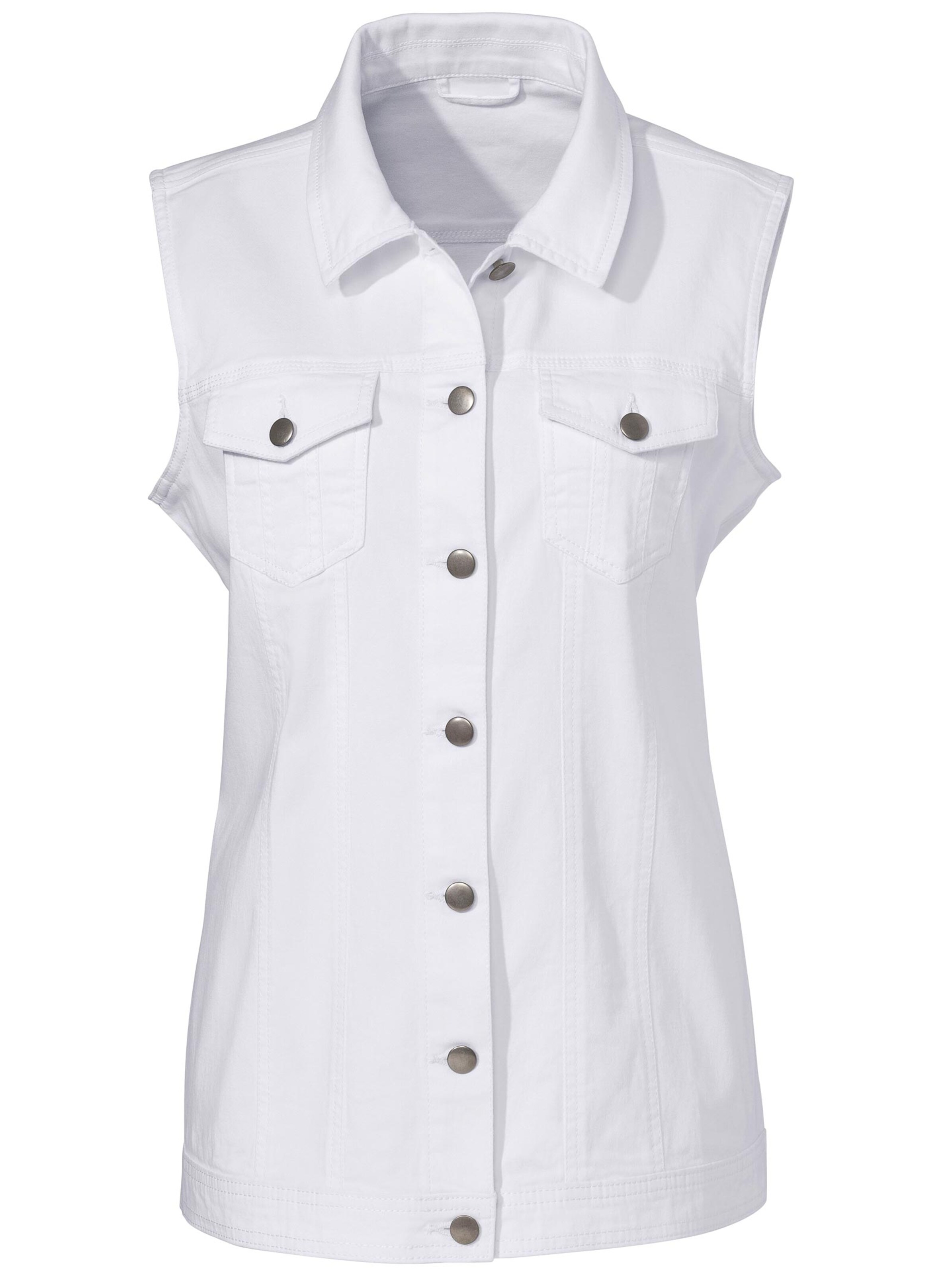 Jeans-Weste - weiß