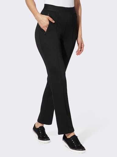 Schlupfhose in Jacquard-Qualität - schwarz