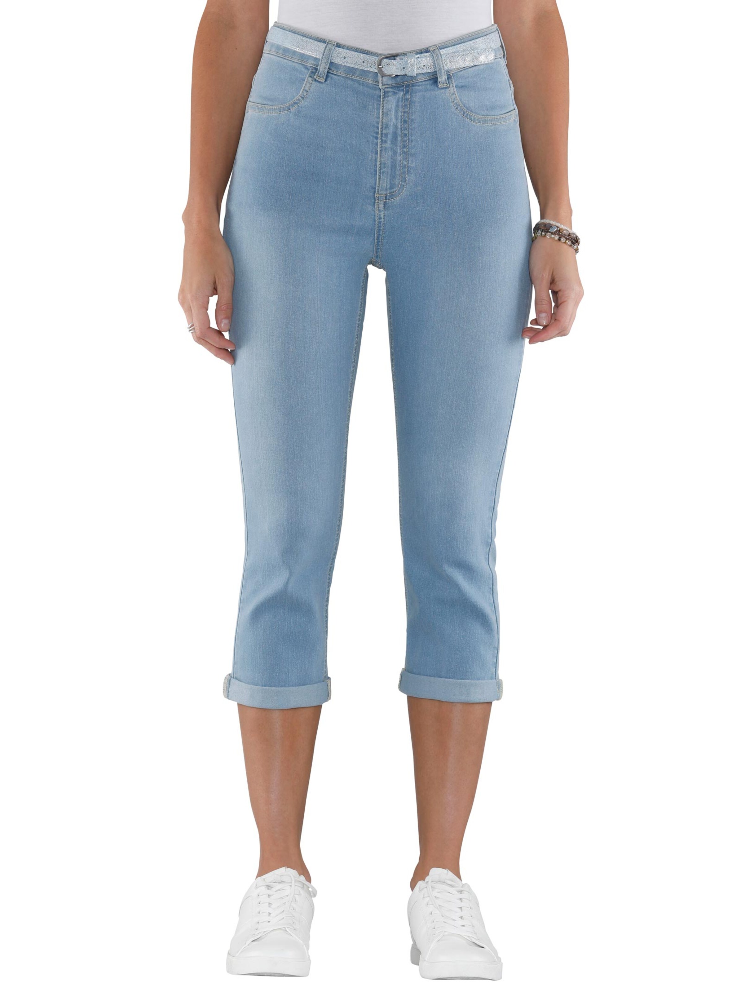 Capri-Jeans - blue-bleached