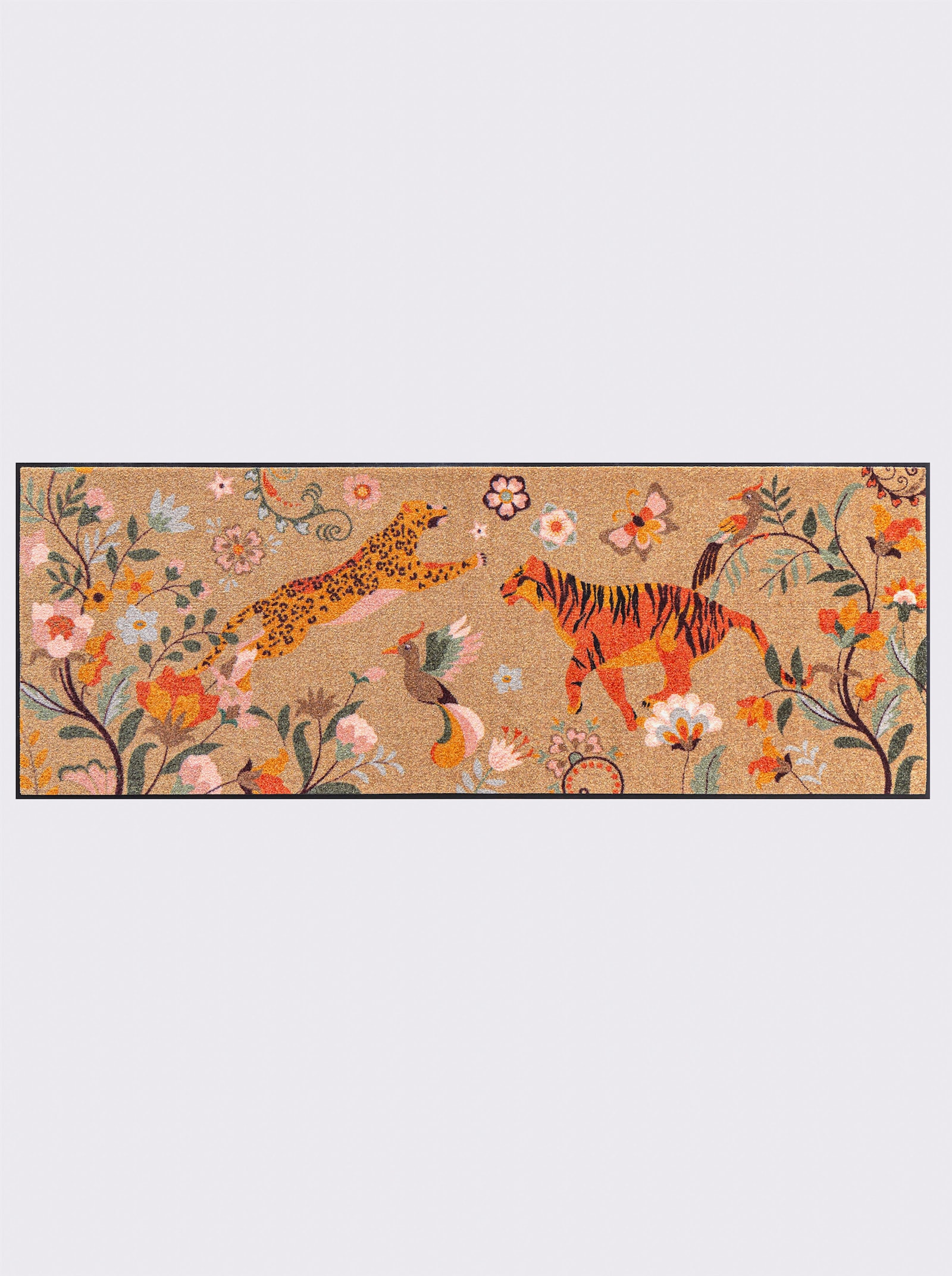 wash+dry by Kleen-Tex Voetmat - bruin gedessineerd