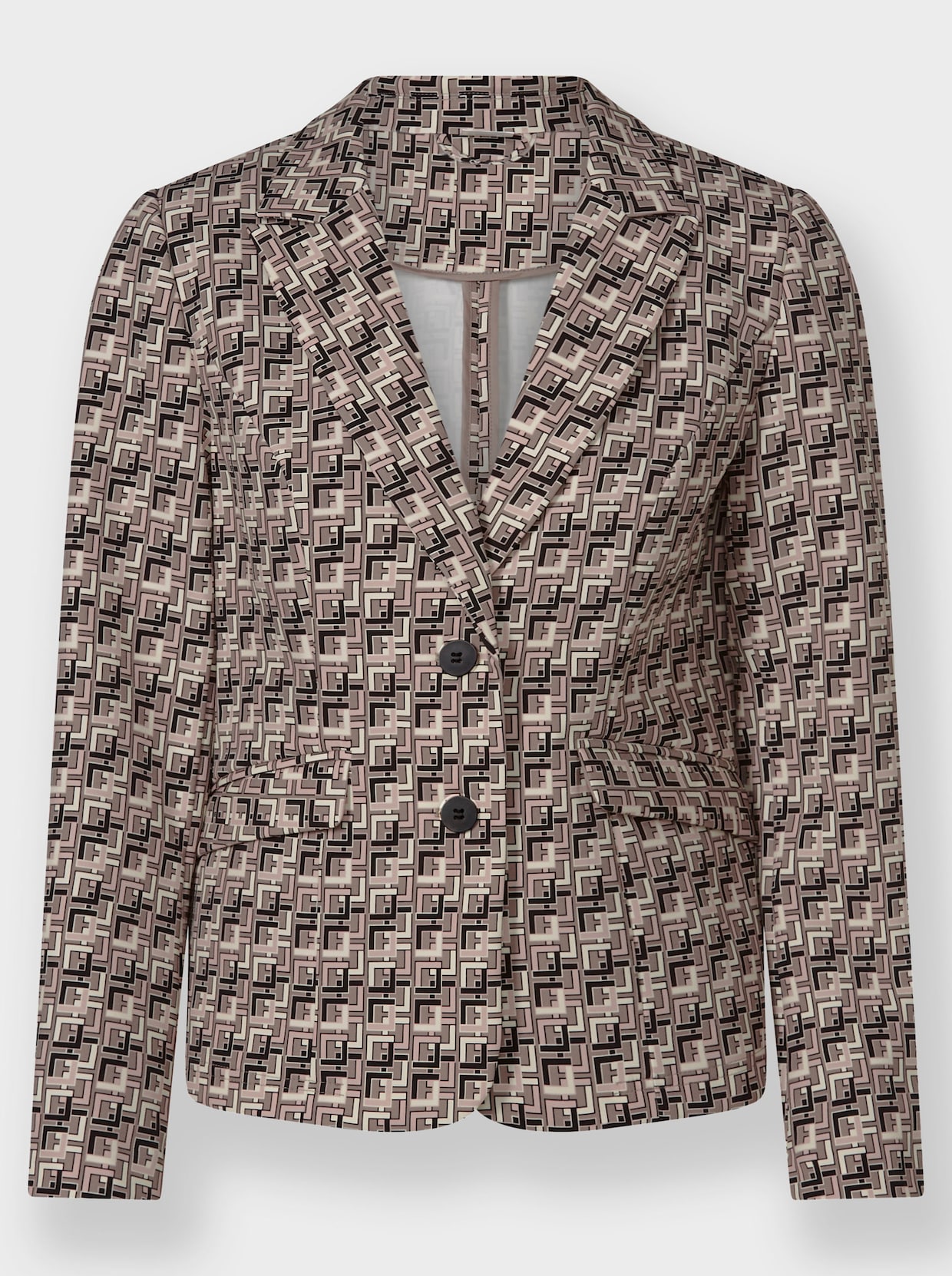heine Jersey blazer - taupe/zwart geprint