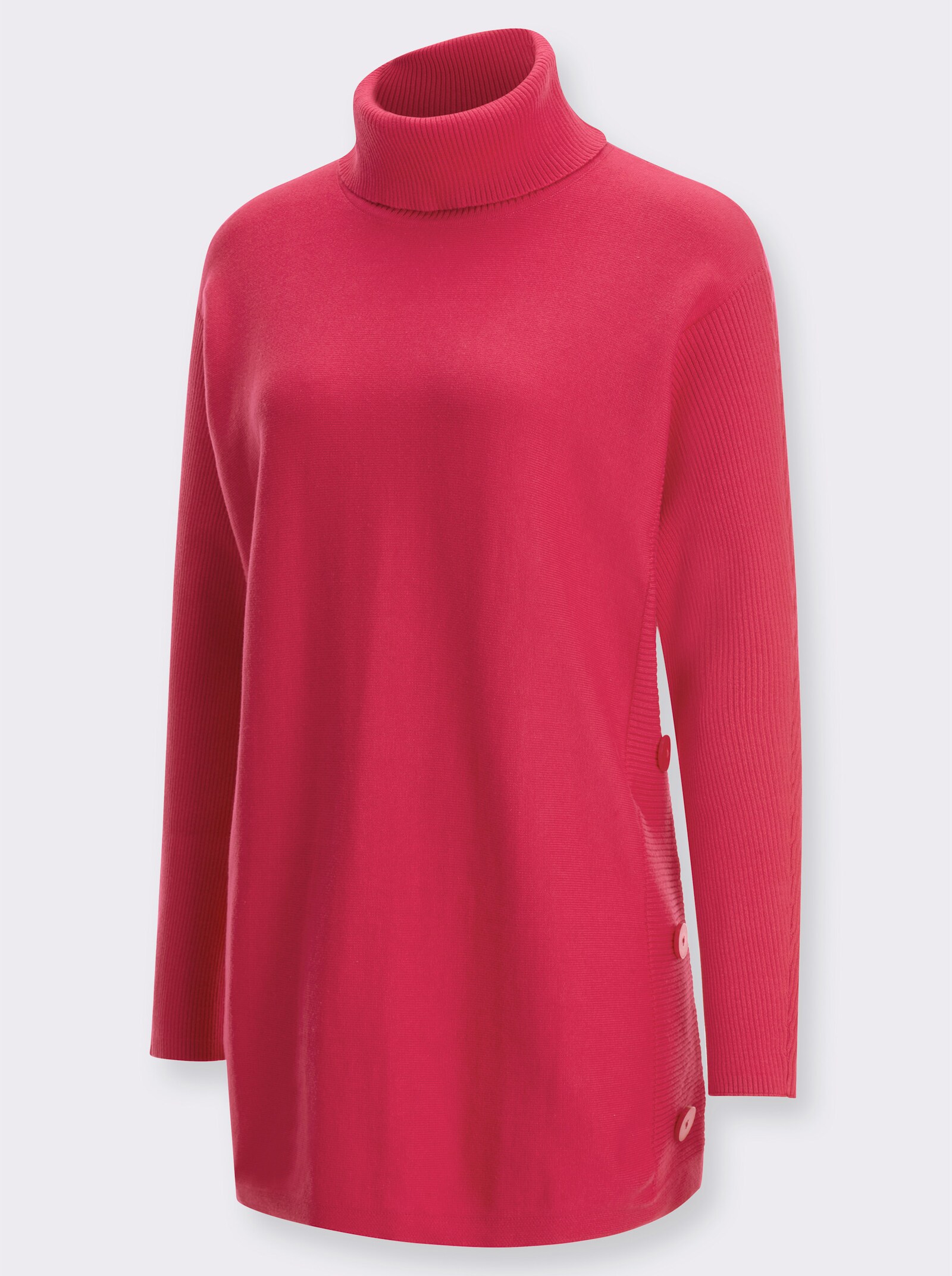 Svetr s dlouhým rukávem s netopýřími rukávy - pink