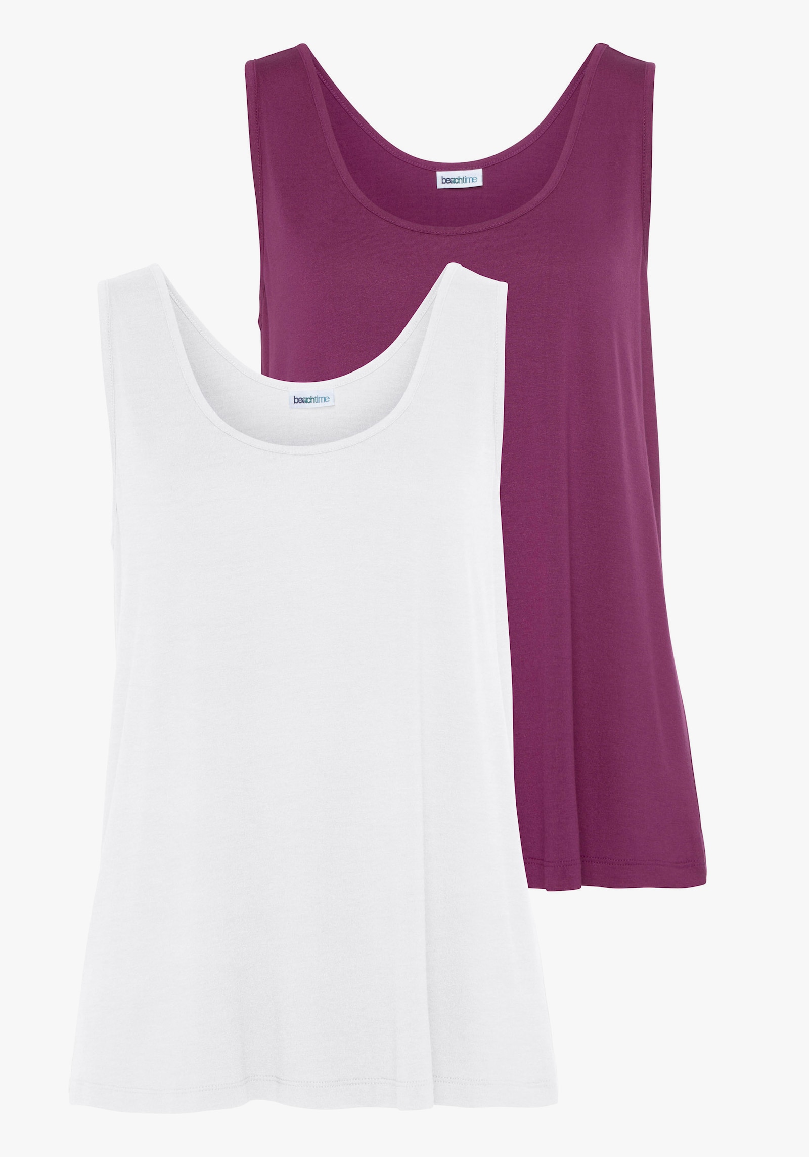 Beachtime Tanktop - lila+wit