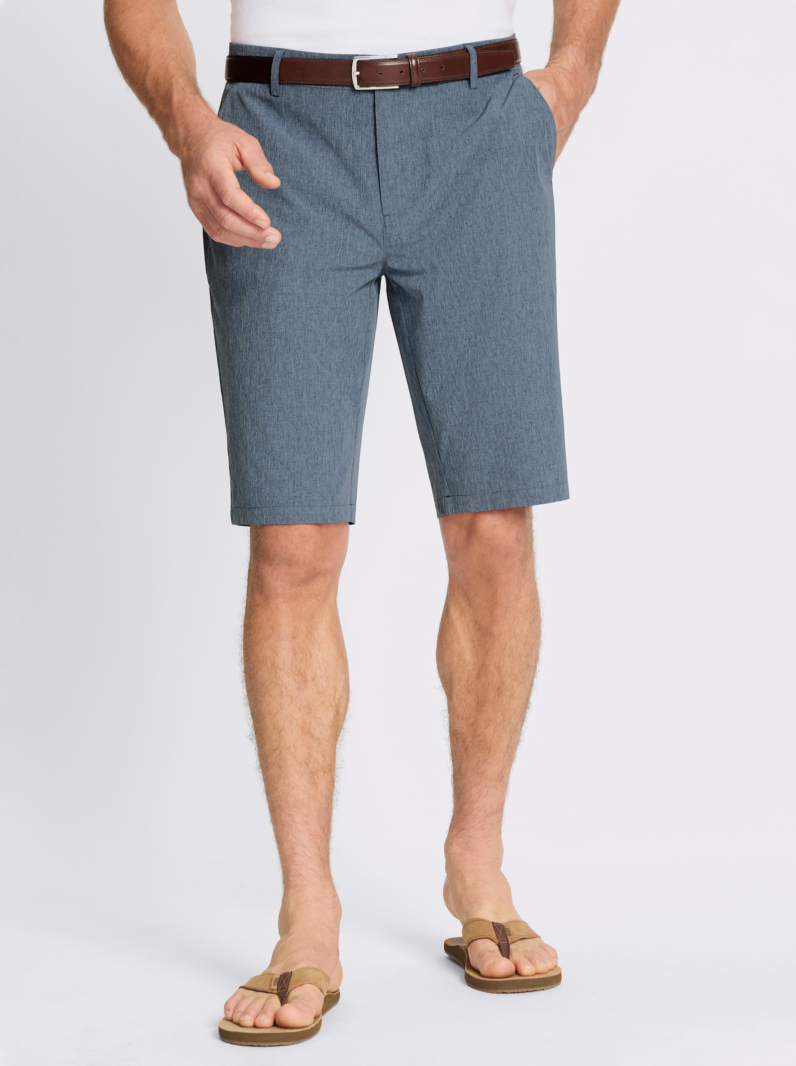 Bermudas mit praktischen Taschen - dunkelblau-meliert