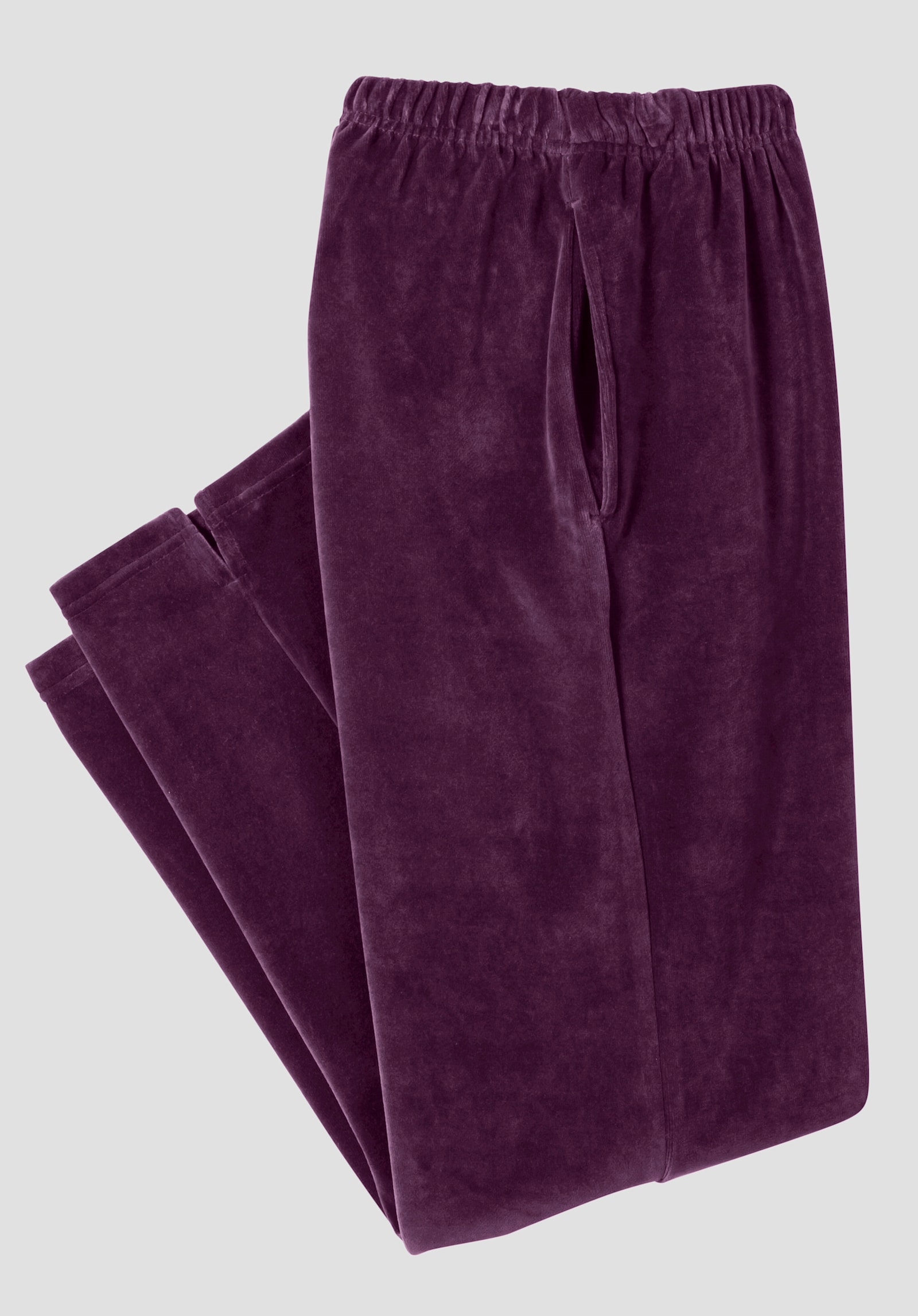 Nickihose mit 2 Seitentaschen - pflaume