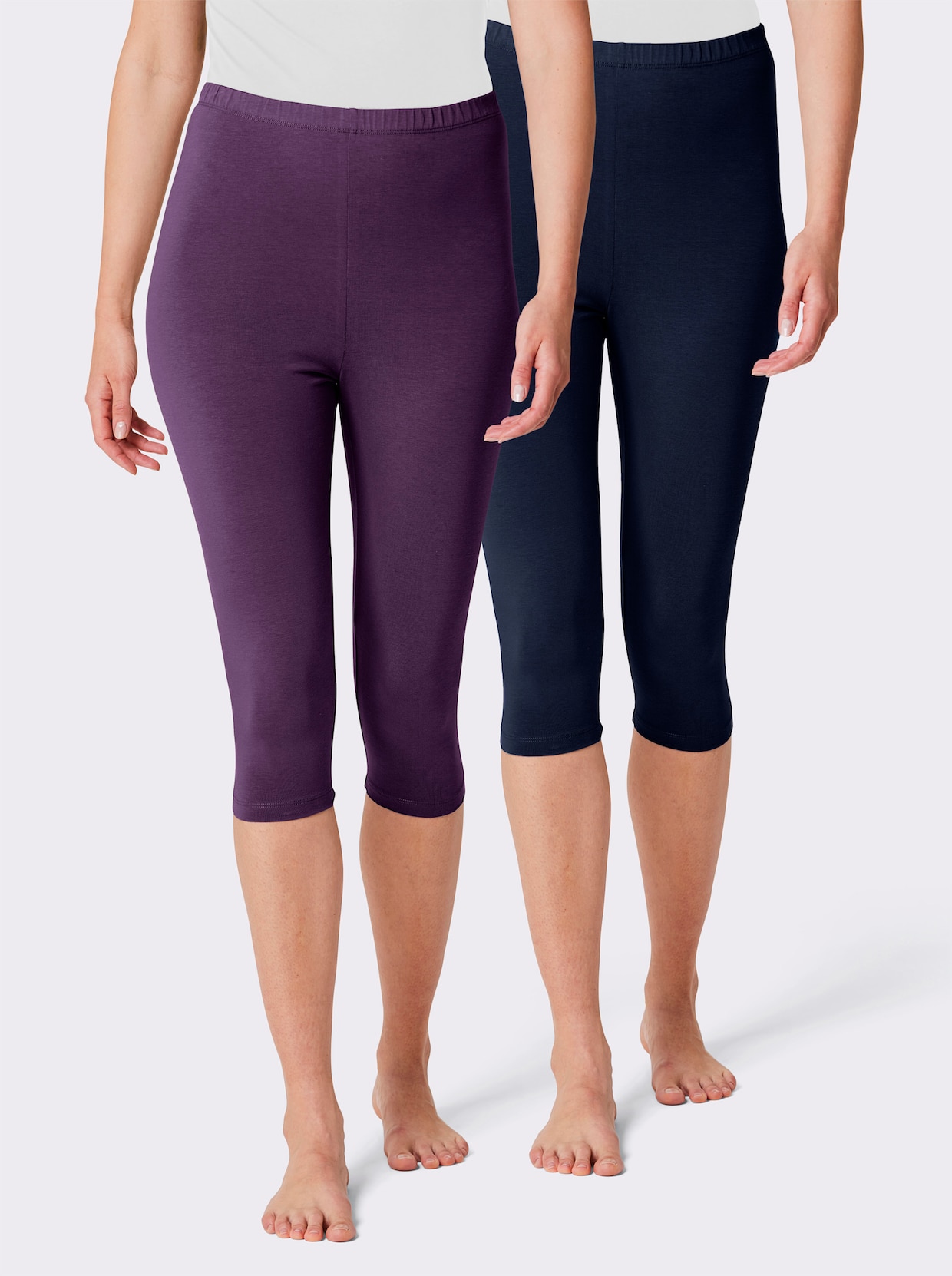 feel good Capri-Leggings - marine + traube