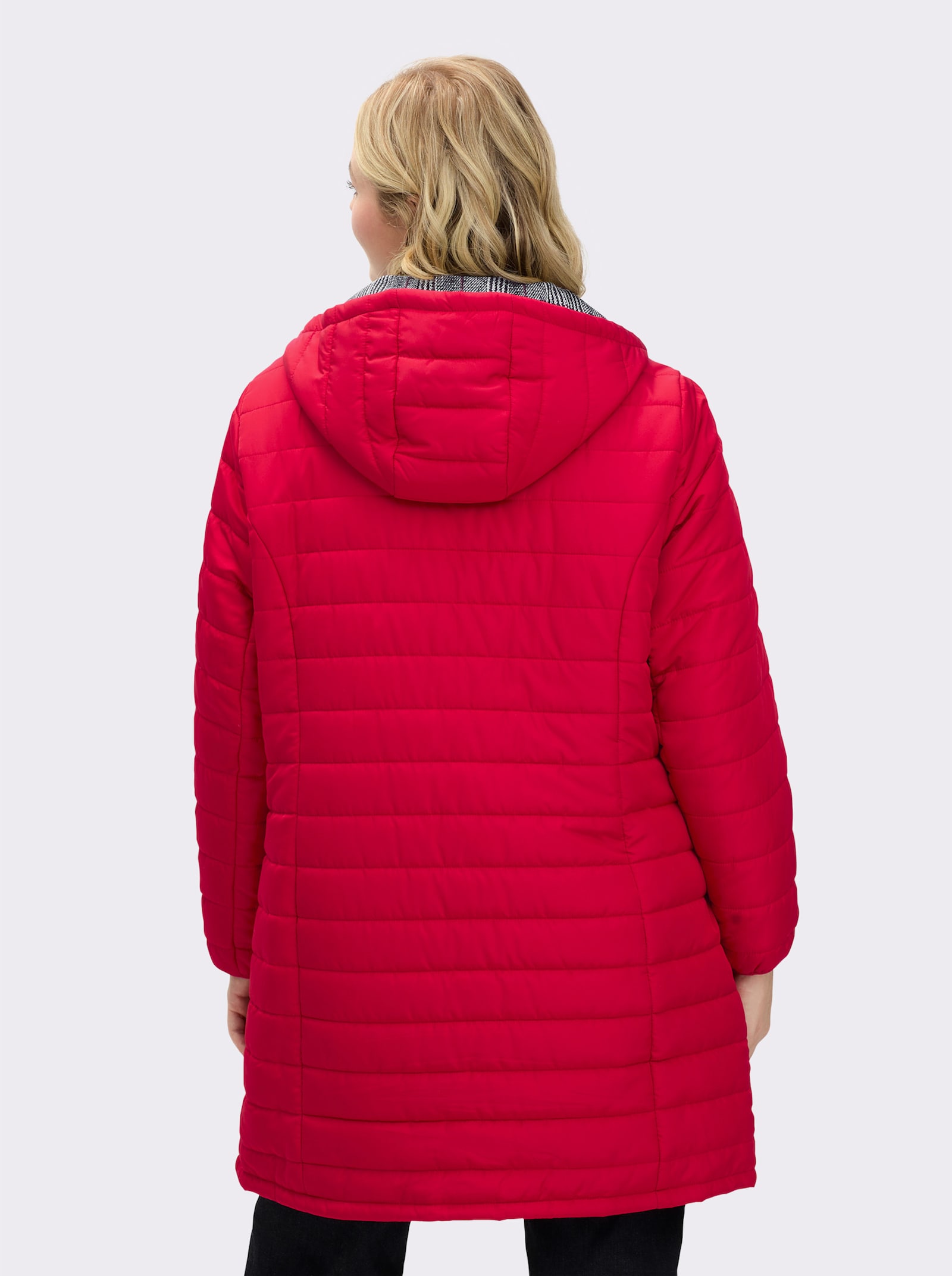 Steppmantel mit Wende-Funktion - rot