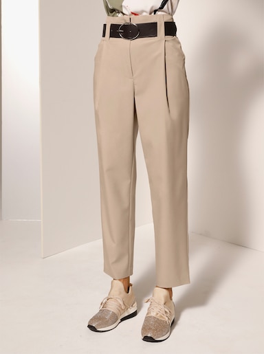 Bundfaltenhose - beige