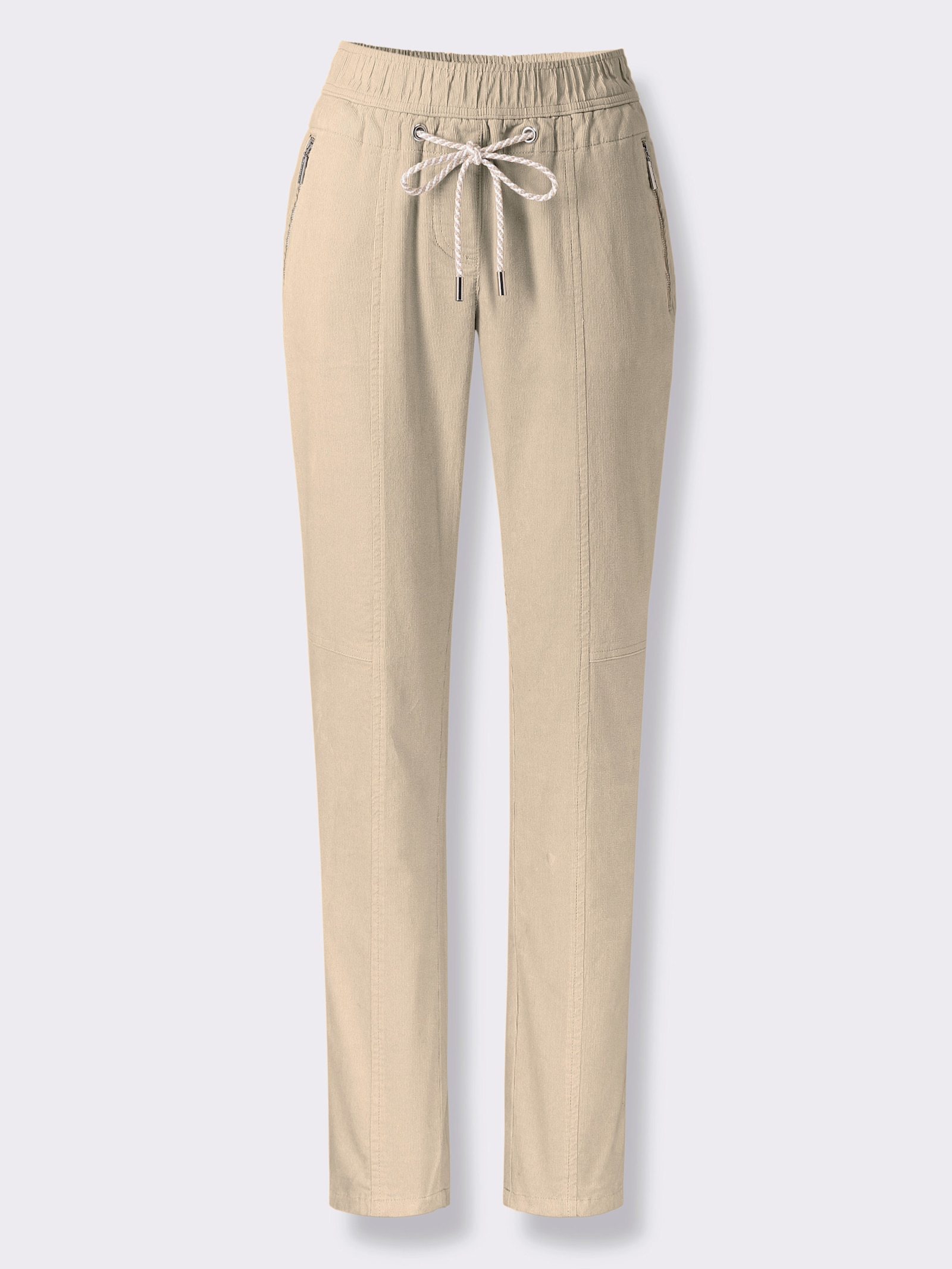 Cordhose zum Reinschlüpfen - sand