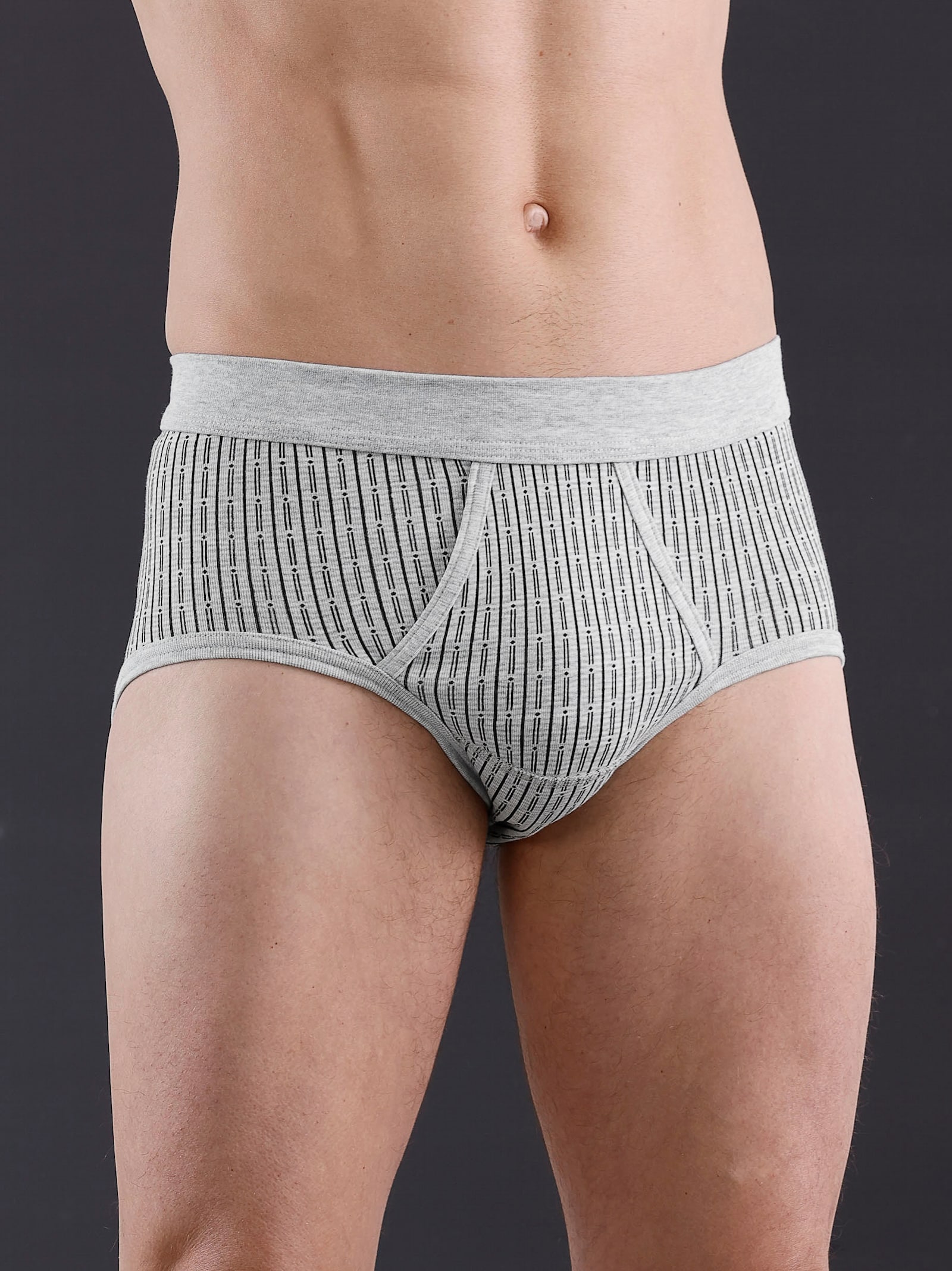 wäschepur men Slip - grijs geprint