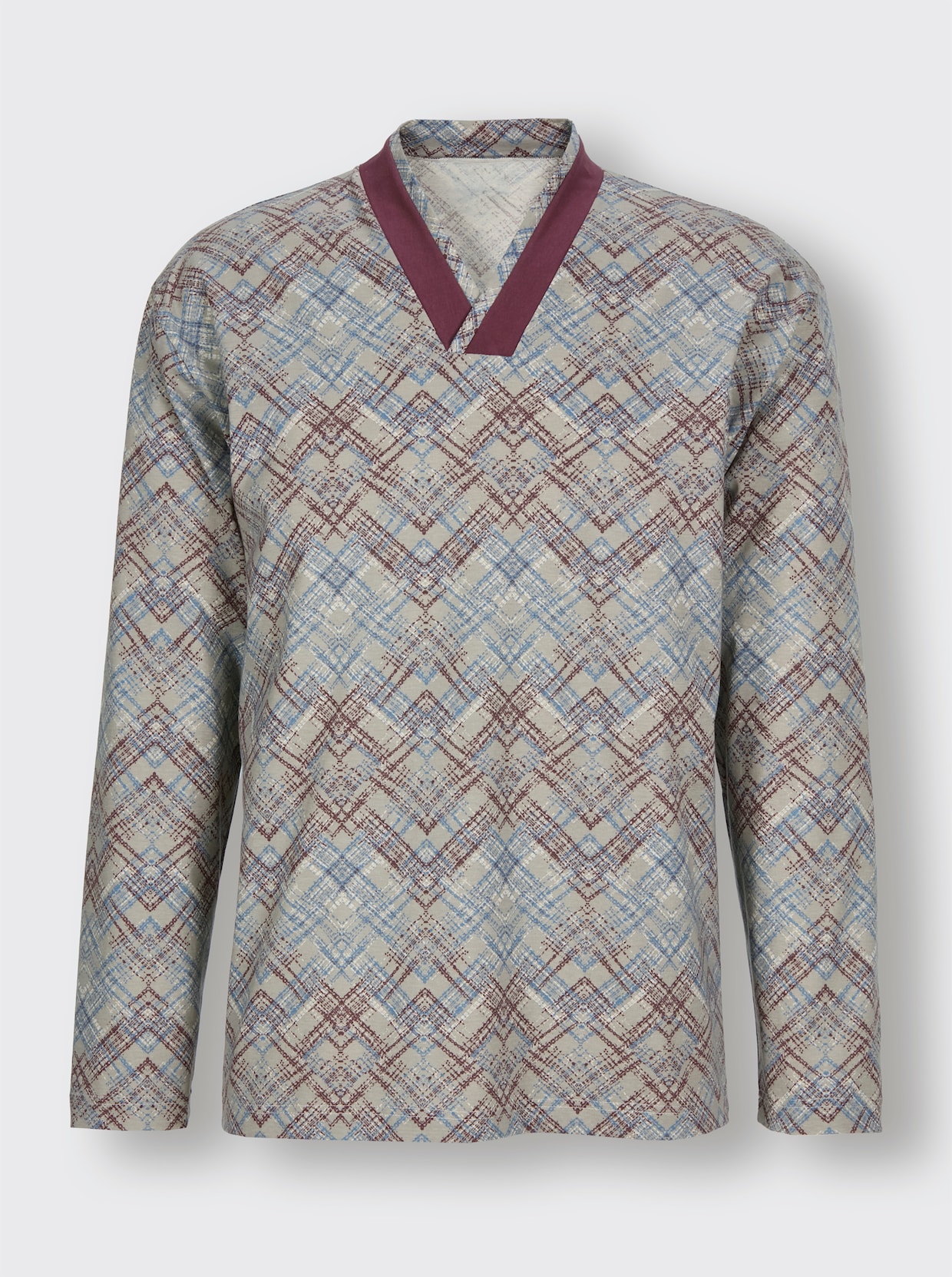 götting Pyjama - grijs/rood geprint