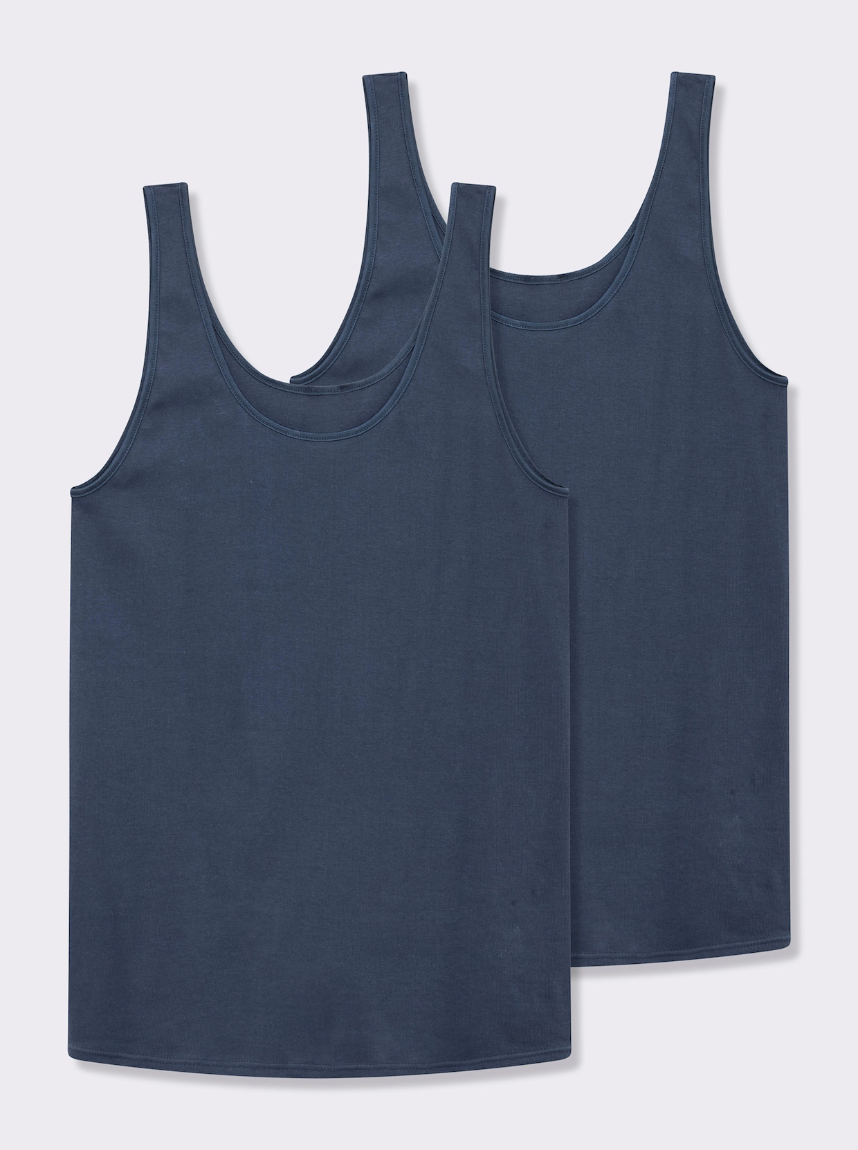 Nina von C. Achselhemd im Doppelpack - mittelblau