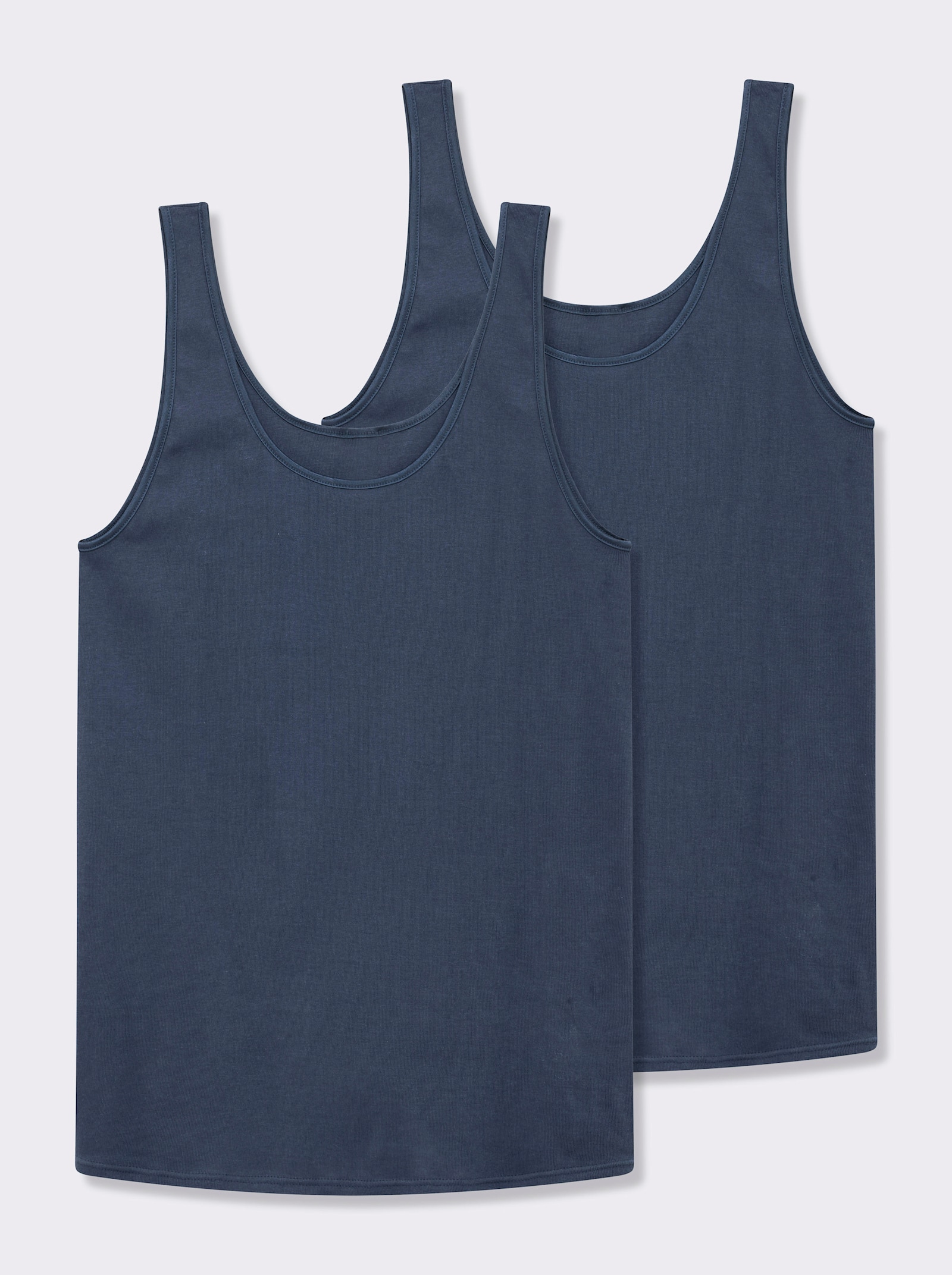 Nina von C. Achselhemd im Doppelpack - mittelblau