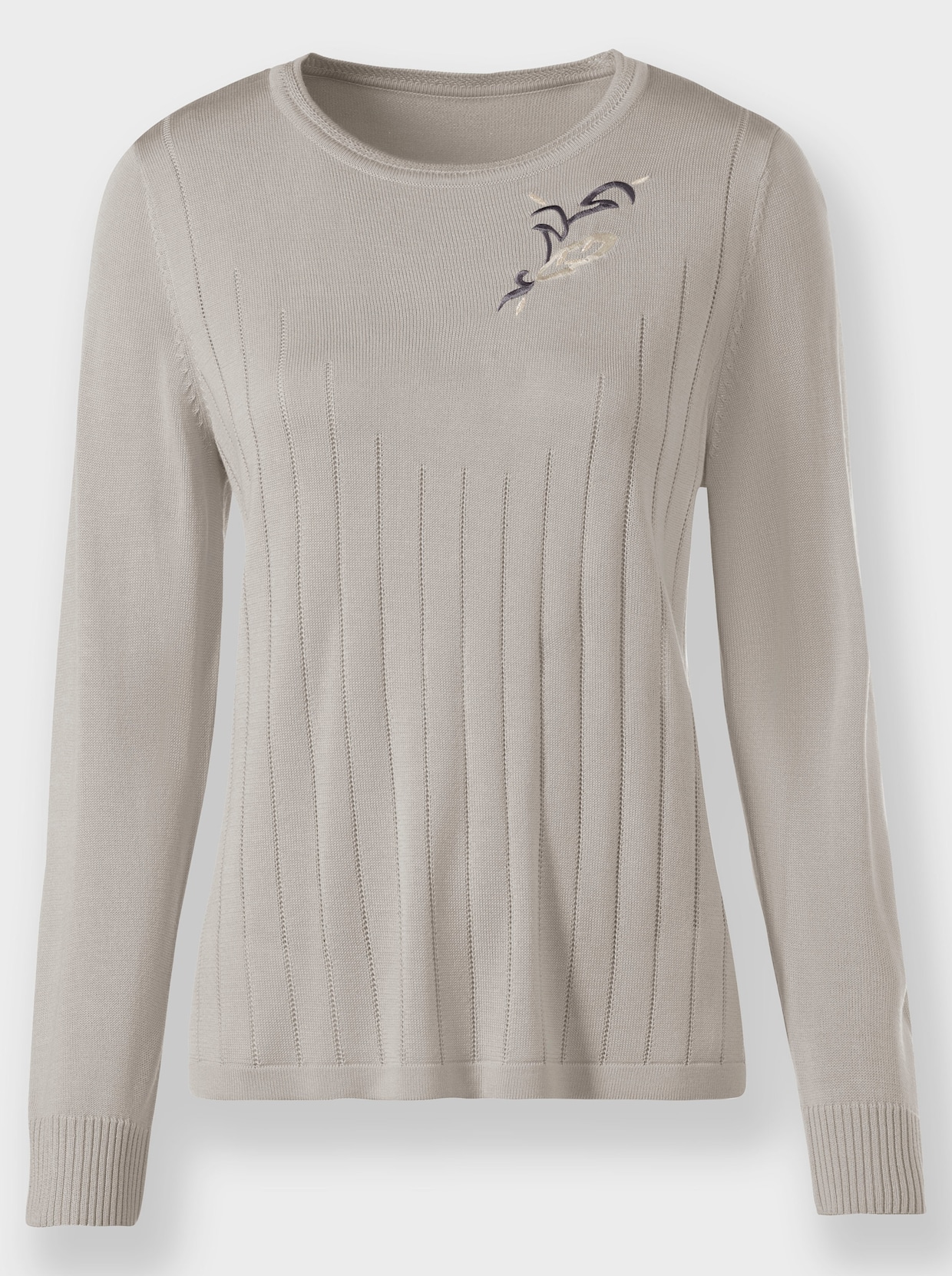 Pullover met lange mouwen - lichtgrijs
