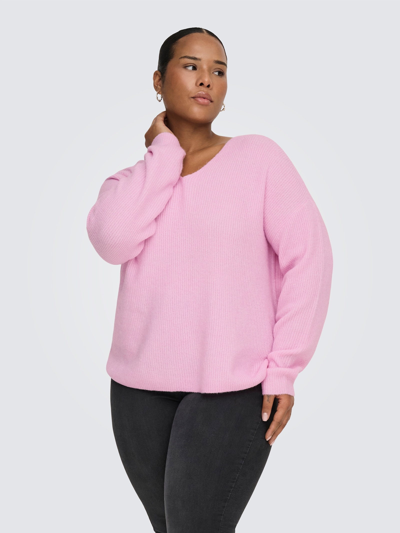 ONLY CARMAKOMA Strickpullover - pink lady