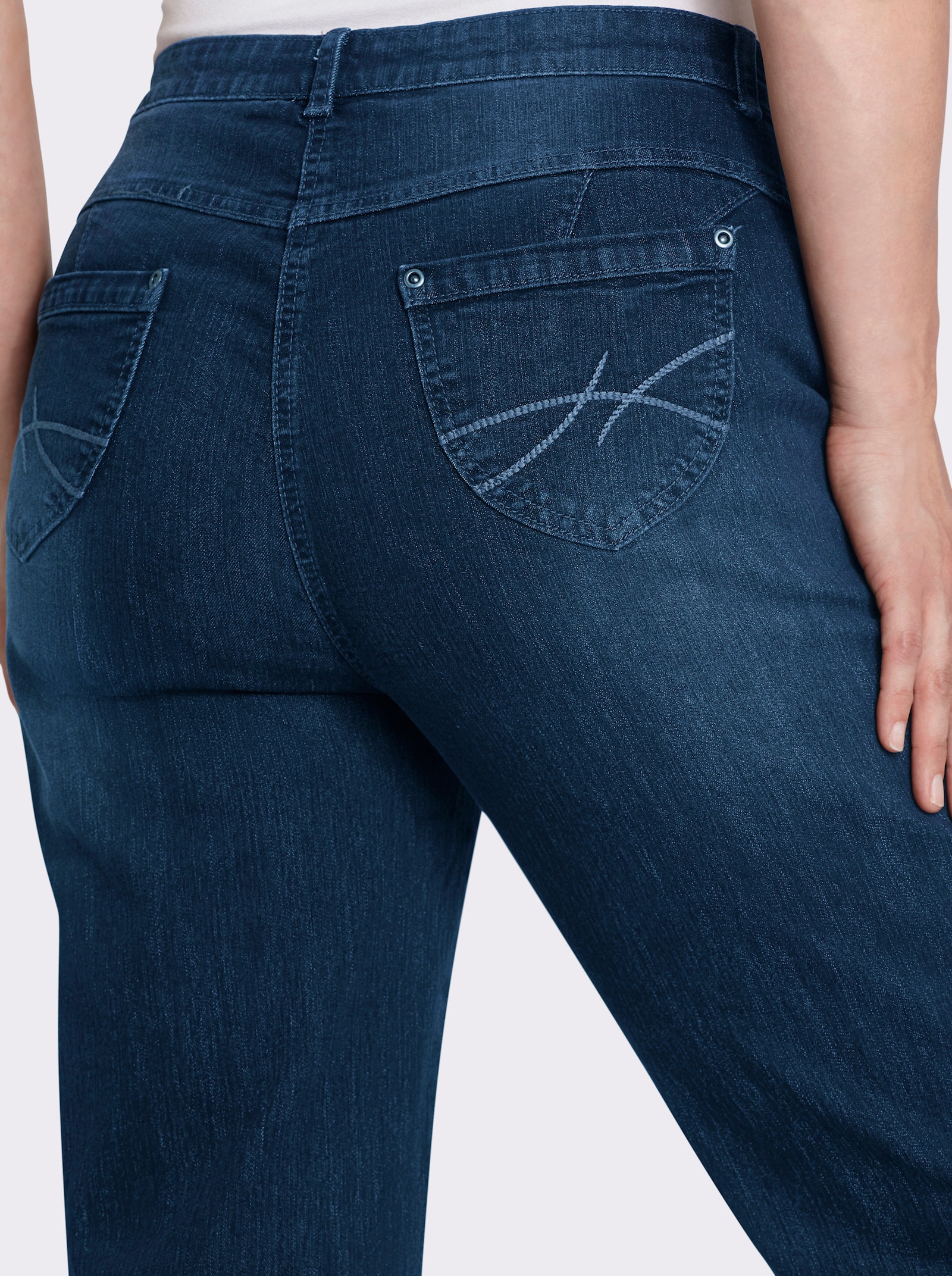 5-Pocket-Jeans mit Hell-Dunkel-Effekt - black-denim