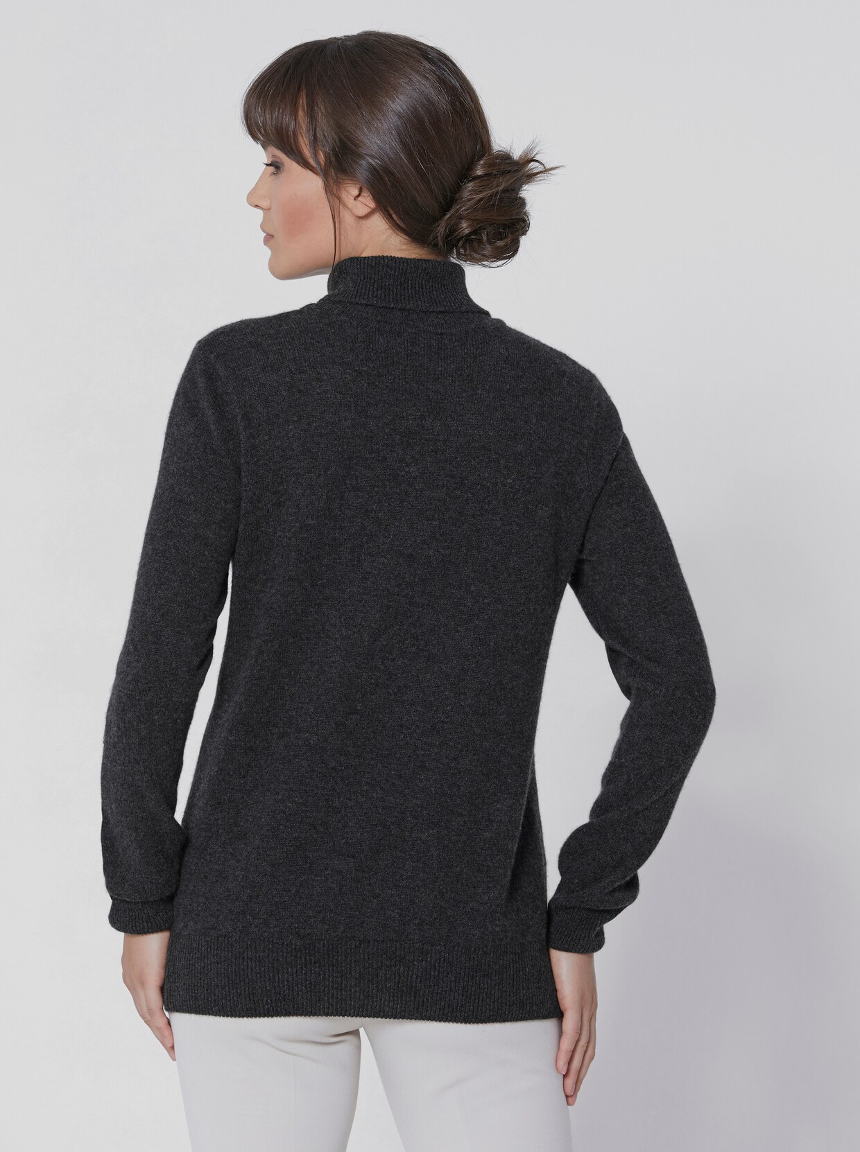 Creation L Premium Kaschmir-Pullover - anthrazit-meliert