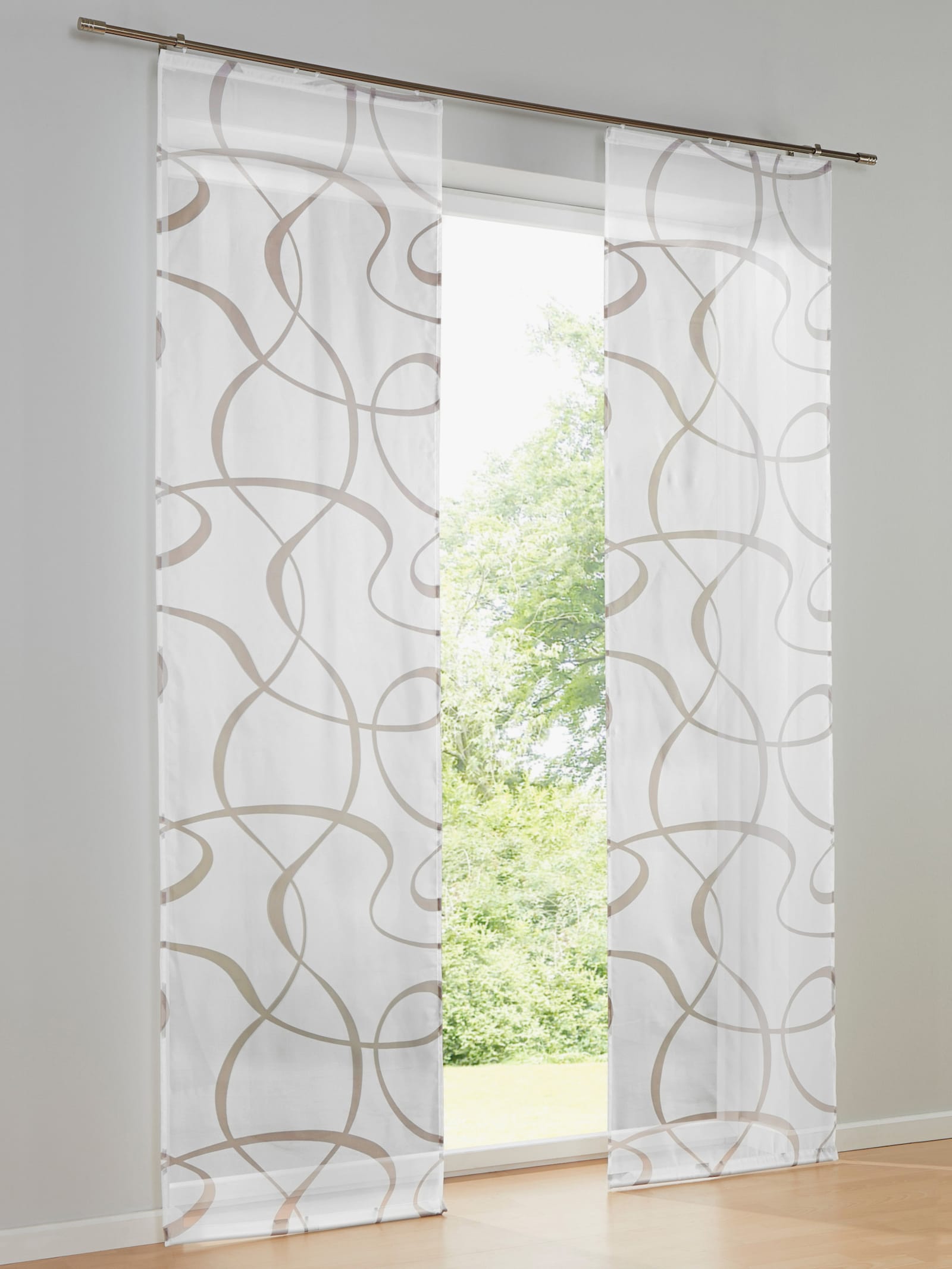 heine home Posuvný závěs - bílá-taupe