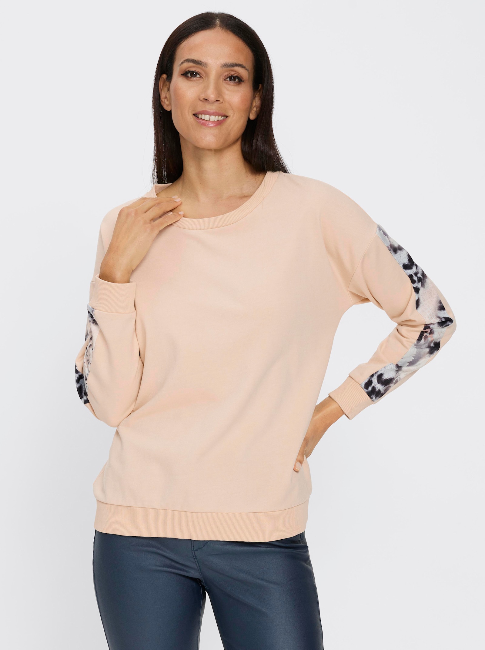 heine Sweatshirt mit Animal-Print - sand