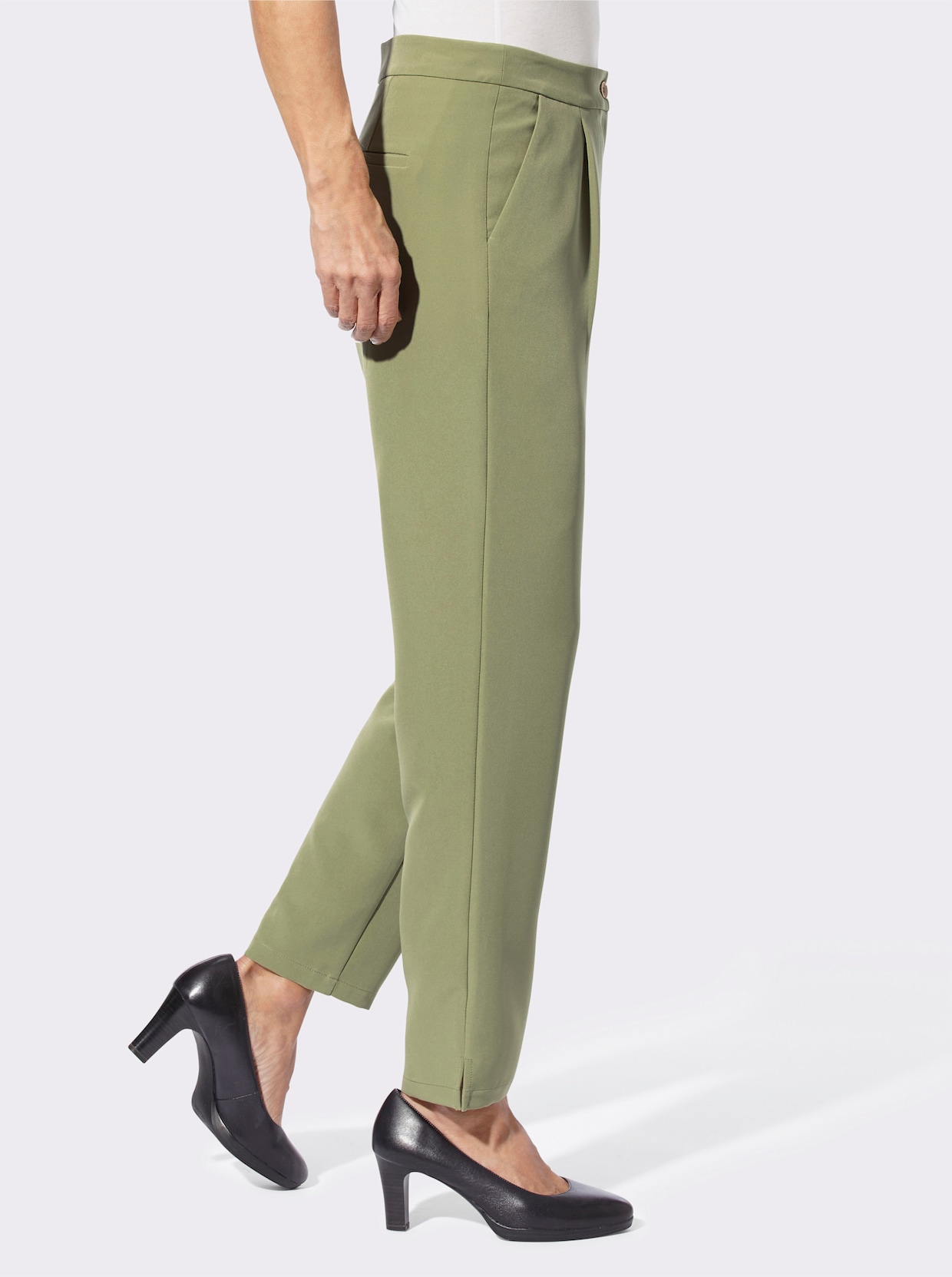 pantalon extensible - vert roseau