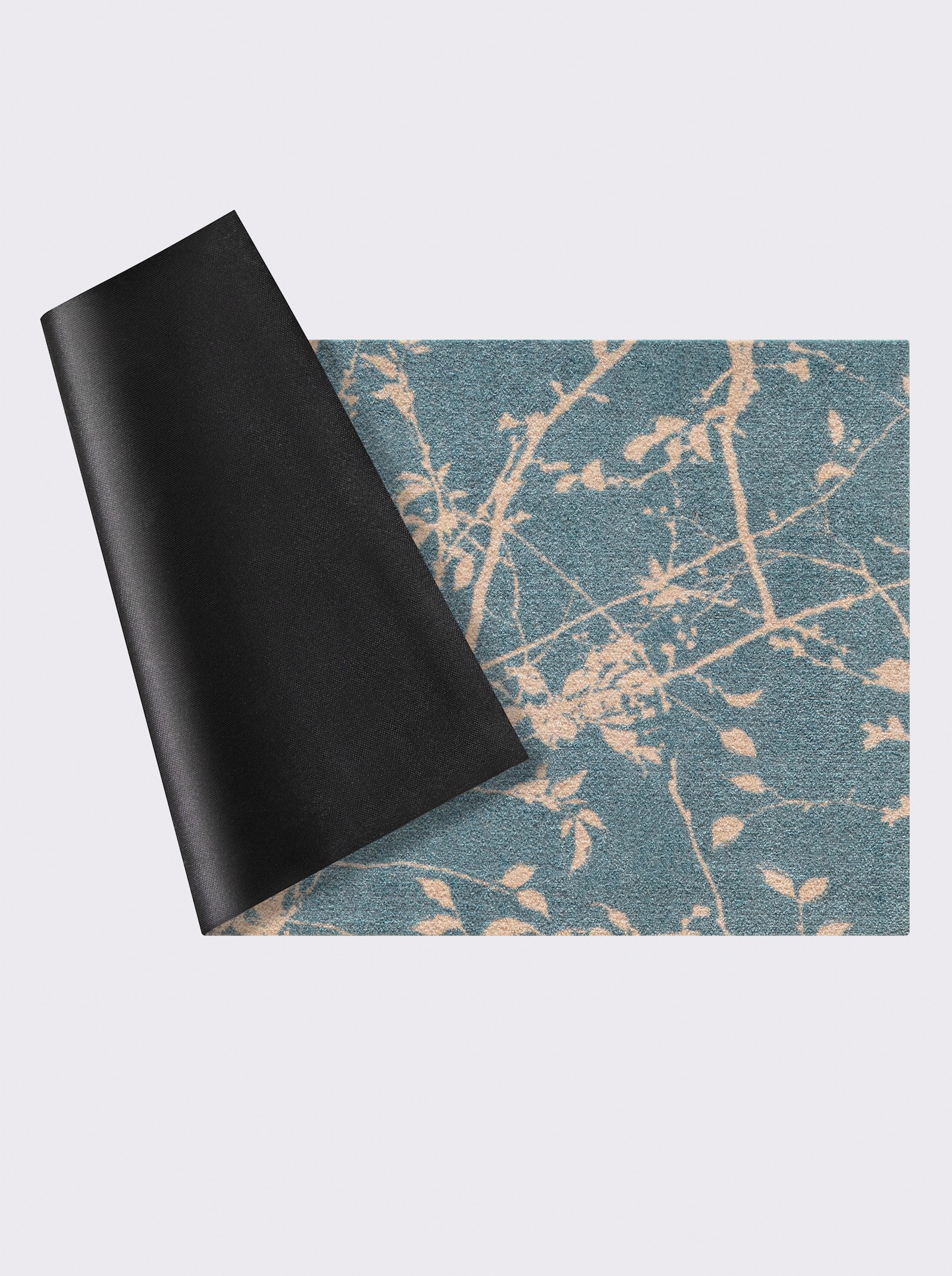 wash+dry by Kleen-Tex Fussmatte - blau-ecru