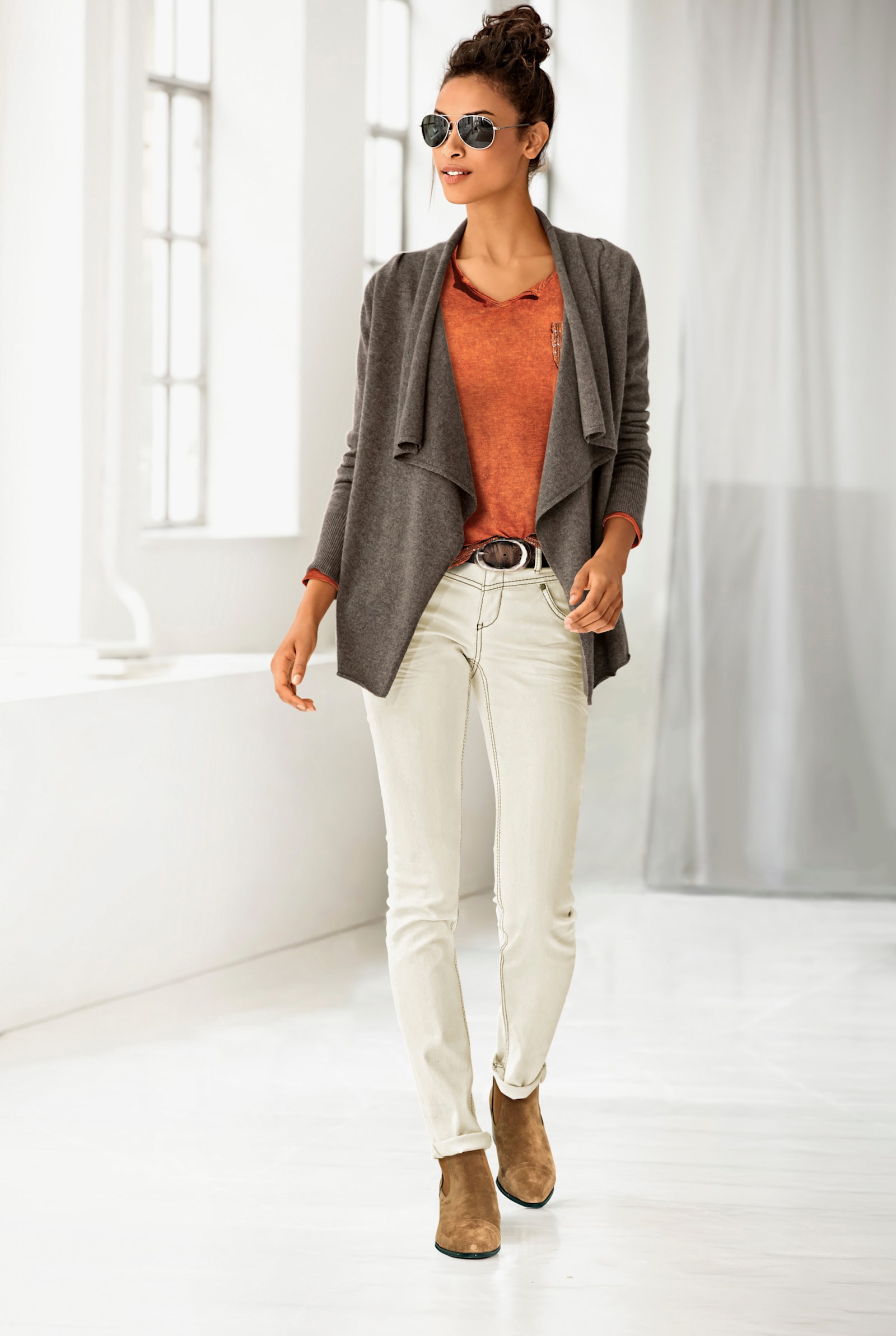 heine Skinny Jeans mit vertiefter Leibhöhe - ecru