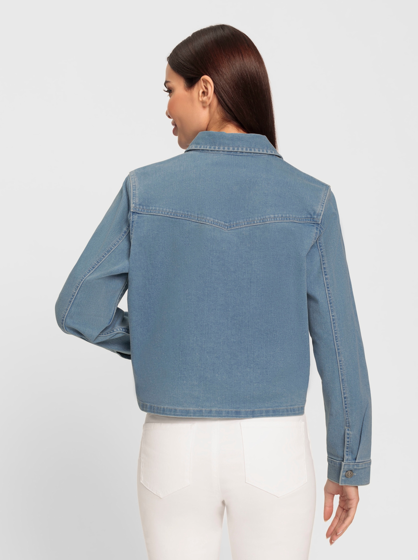 heine Jeansbluse in verkürzter Form - blue-bleached