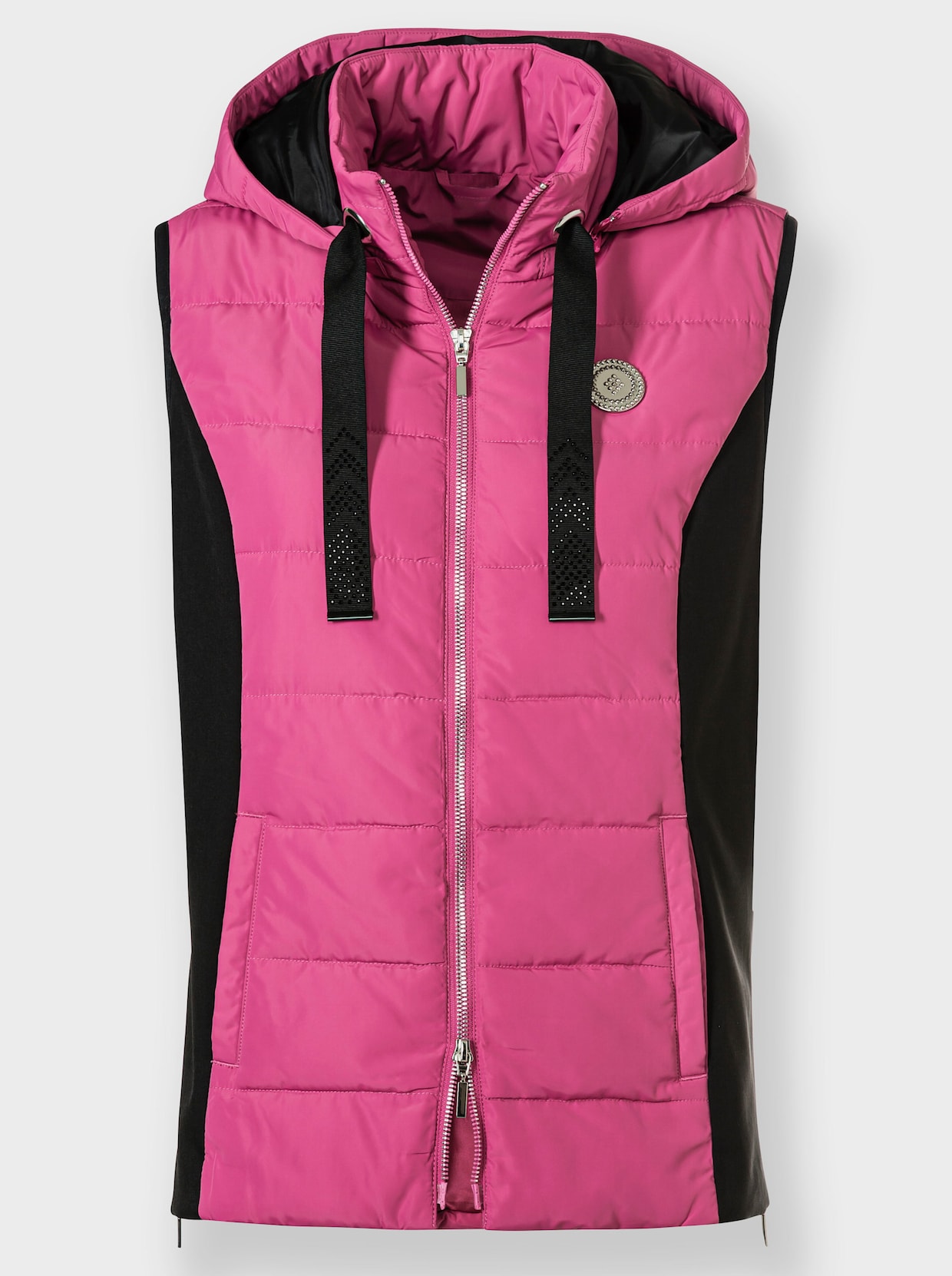 Bodywarmer - fuchsia/zwart bedrukt