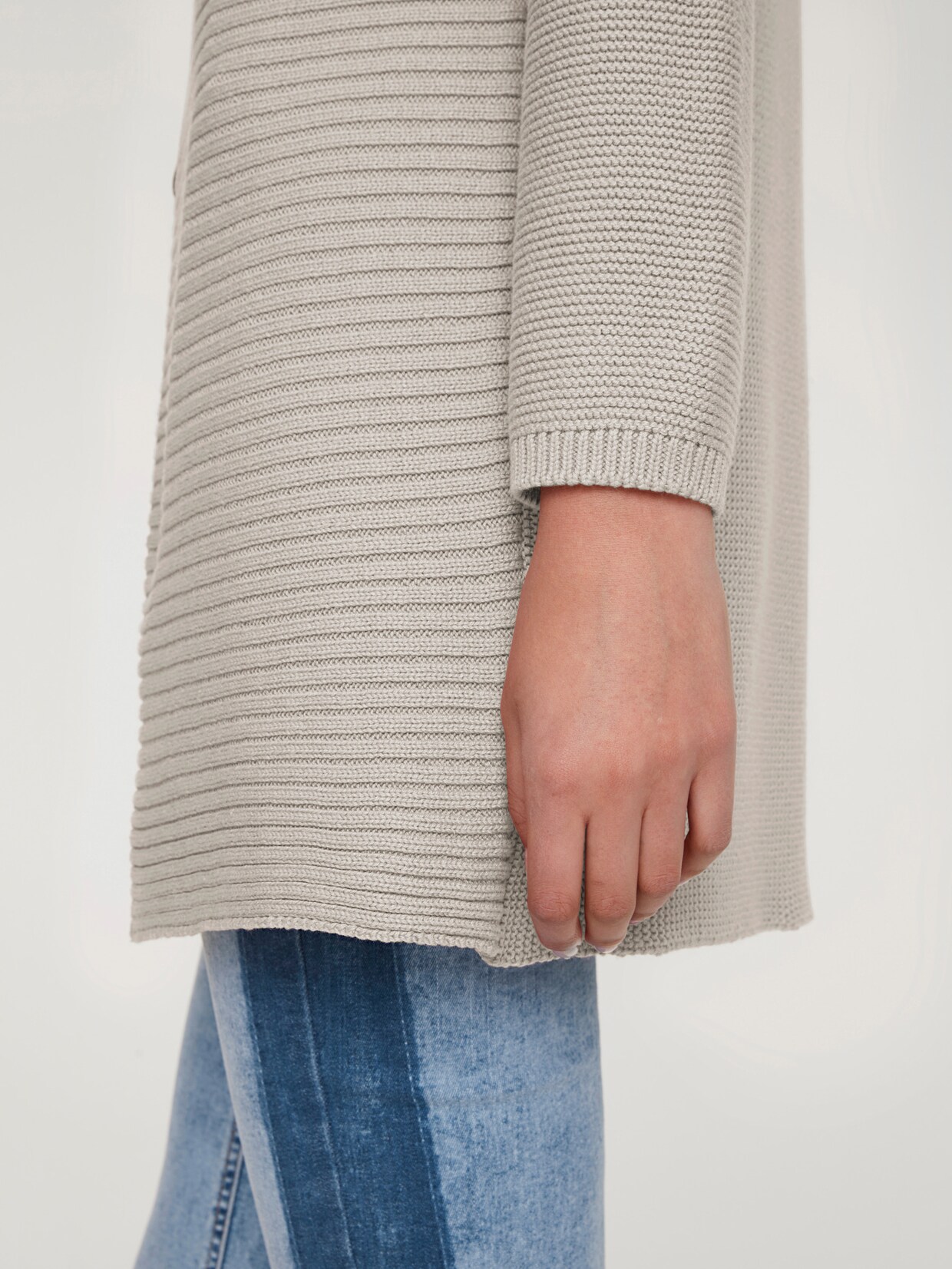 heine veste en tricot - mastic