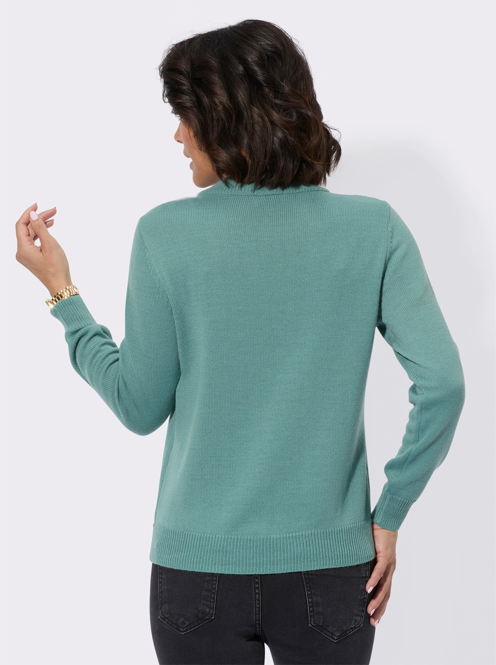 Pullover mit Rundhals-Ausschnitt - jade